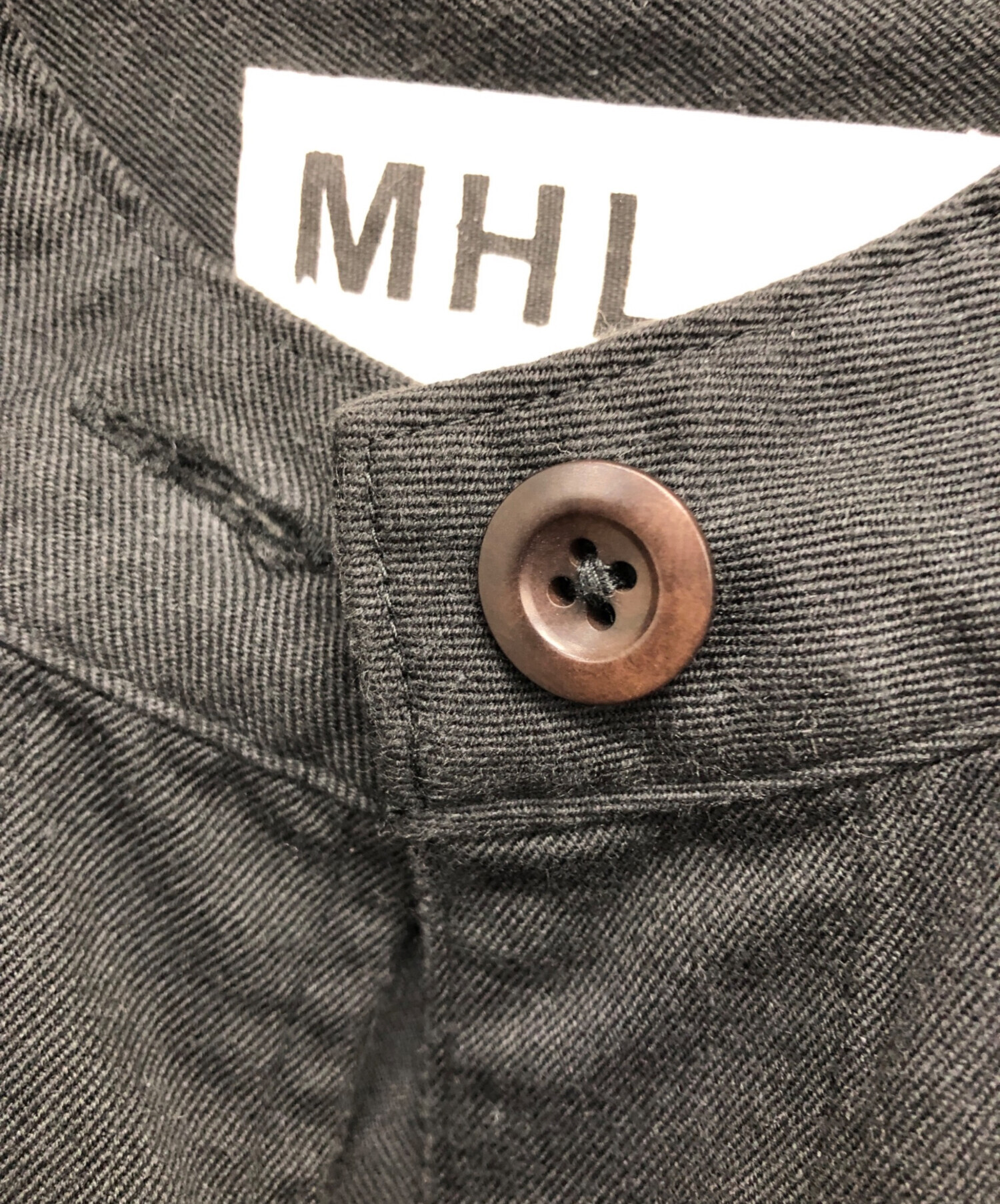 中古・古着通販】MHL (エムエイチエル) コットンワンピース ブラック
