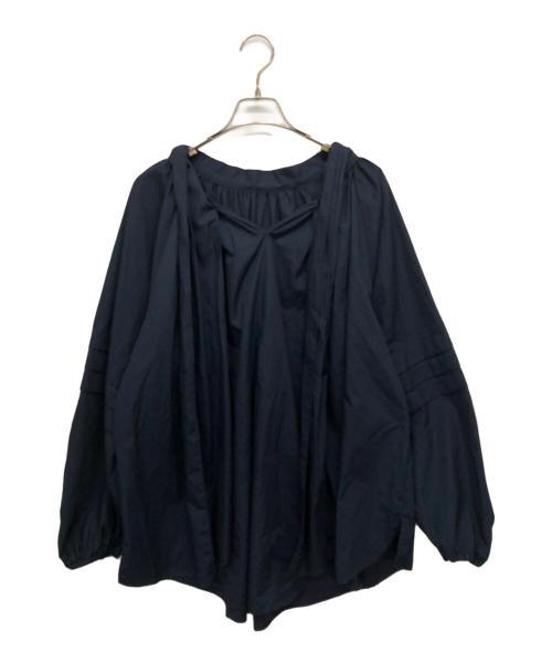 新品　CADUNE カデュネ　ネイビー　3way襟付きブラウス　セレモニー　濃紺 中古・古着通販】CADUNE (カデュネ) ビックボウタイブラウス ネイビー