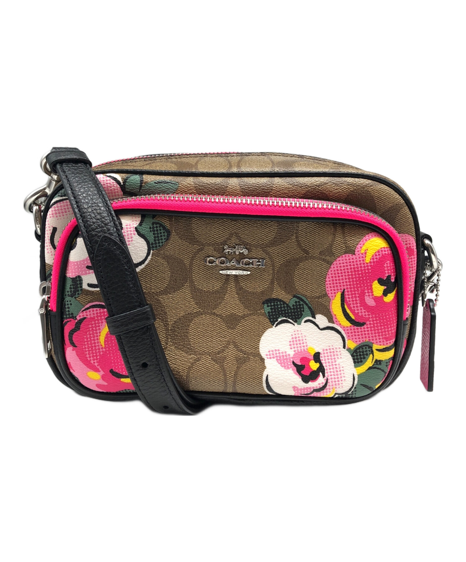 中古・古着通販】COACH (コーチ) ローズプリントショルダーバッグ 