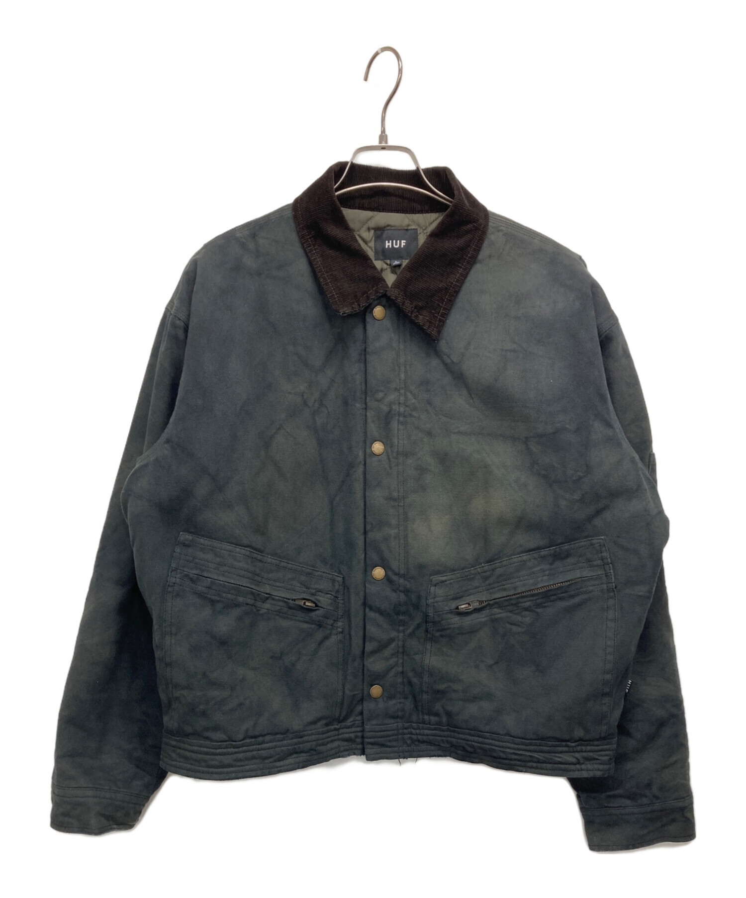 中古・古着通販】HUF (ハフ) ダックジャケット グリーン サイズ:L