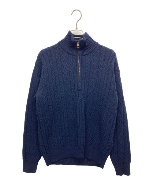 さっちゃん　モンクレール　ニット　ネイビー 中古・古着通販】MONCLER (モンクレール) POLO TRICOT ハーフジップ