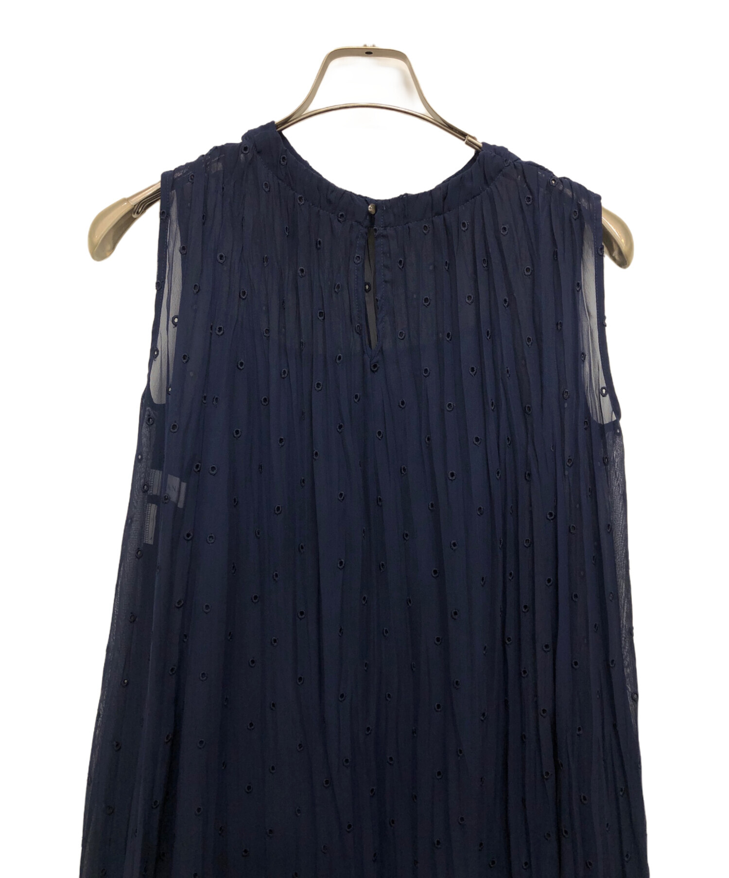 中古・古着通販】ANAYI (アナイ) ドットシシュウプリーツワンピース 
