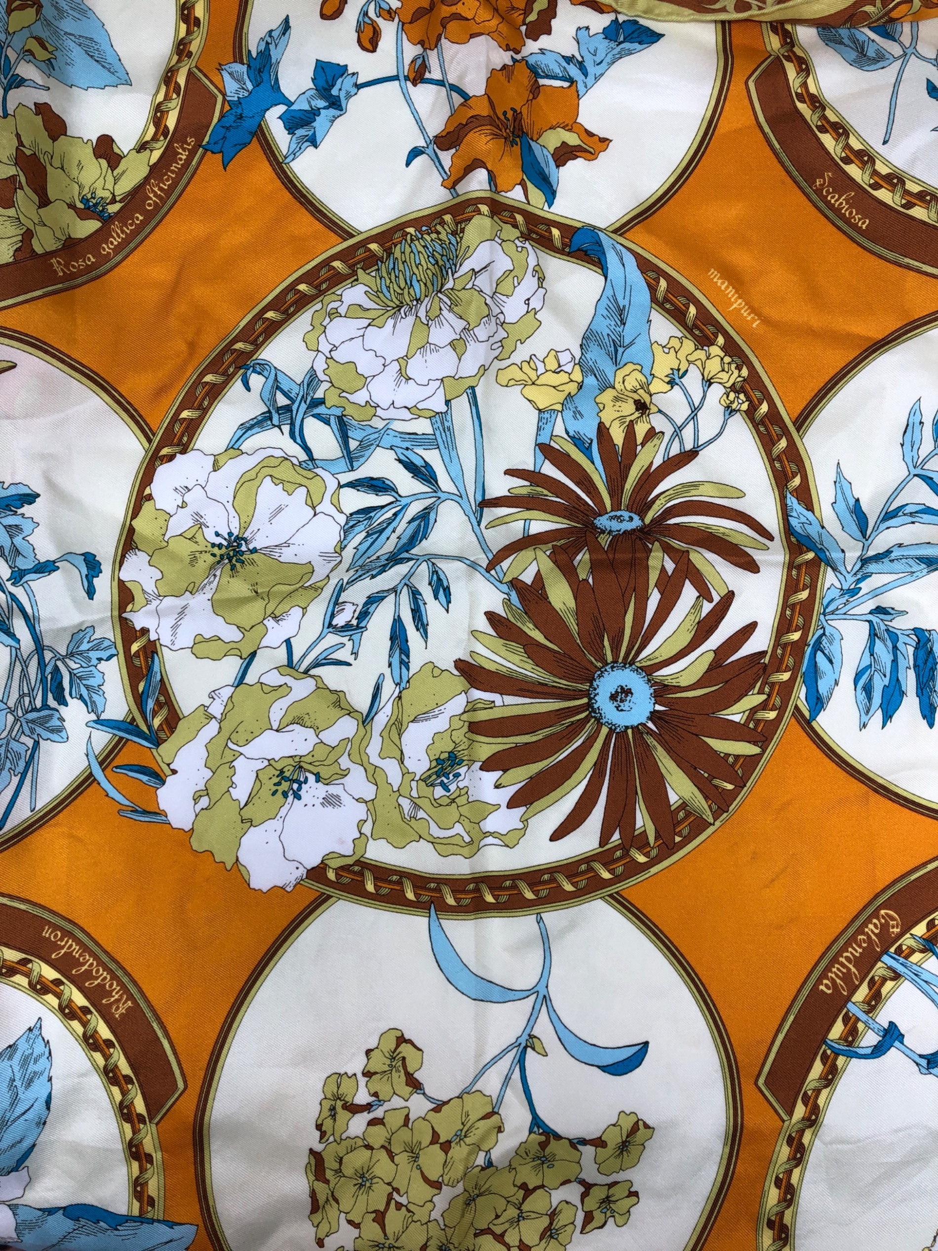 中古・古着通販】manipuri (マニプリ) シルクスカーフ オレンジ