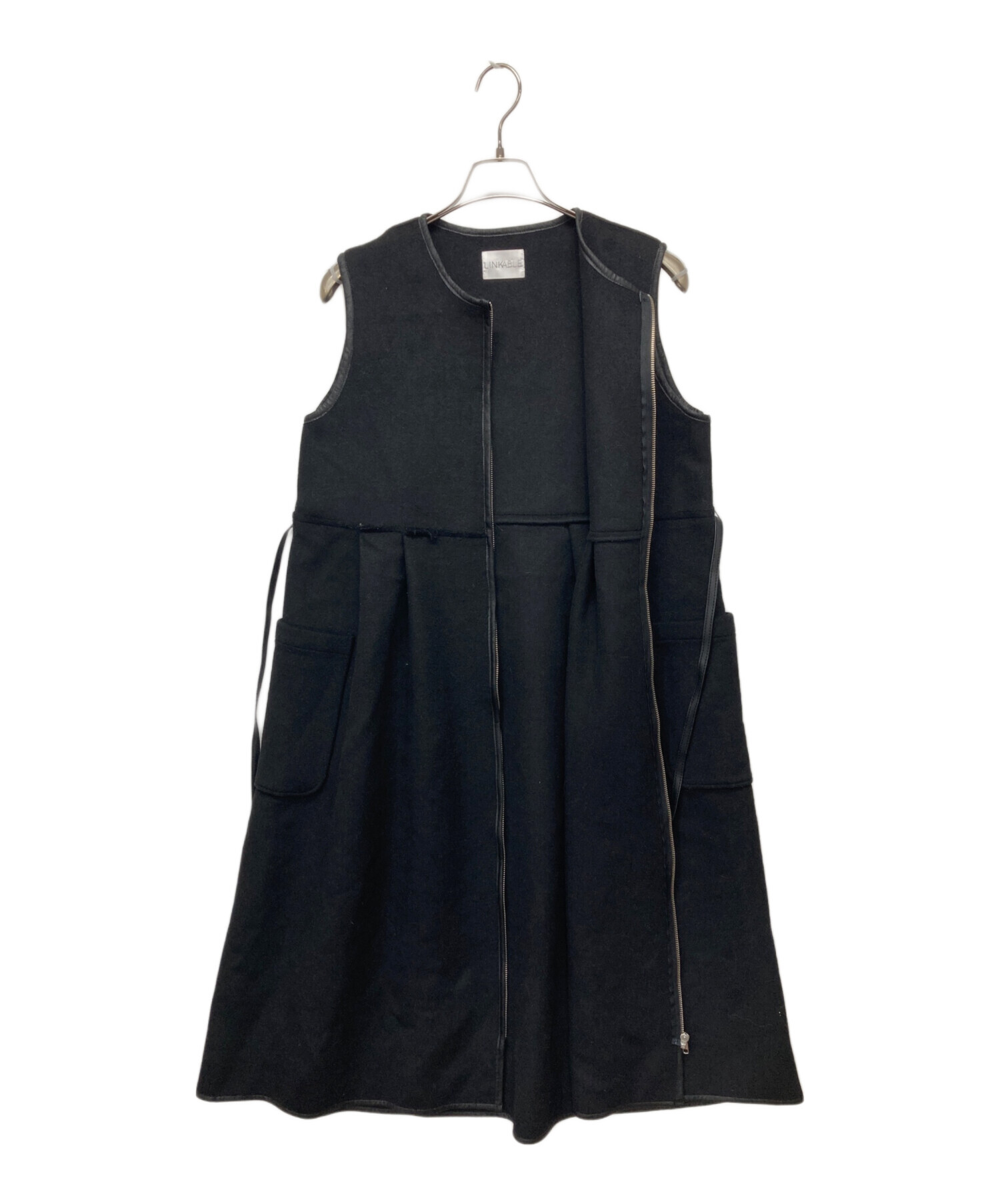 中古・古着通販】LINKABLE (リンカブル) ロングベスト ブラック サイズ
