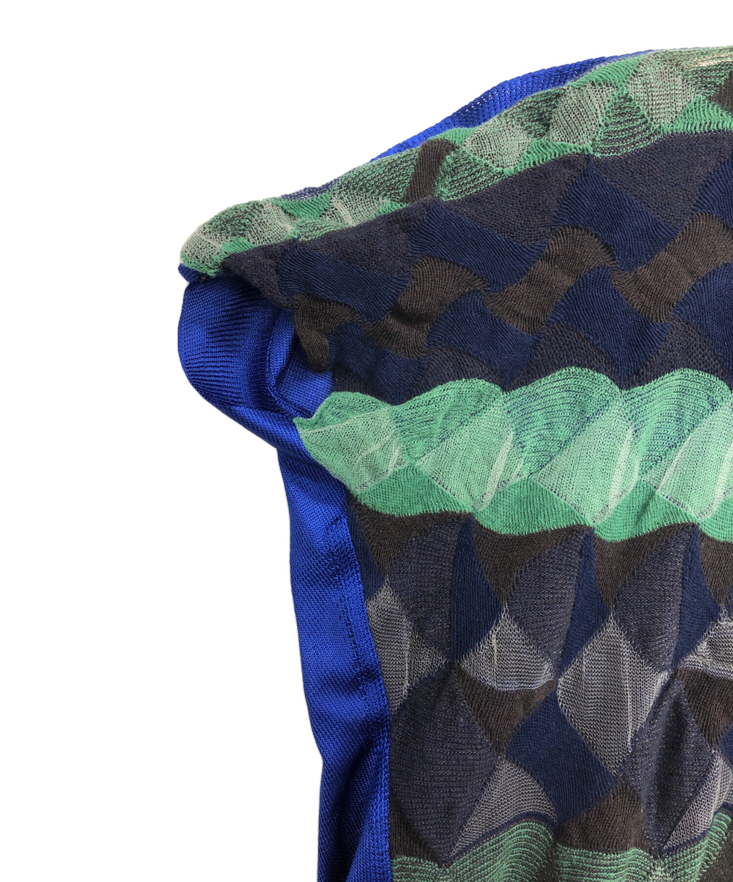 ジュンヤワタナベコムデギャルソン ポンチョニット ウール ネイビー 中古・古着通販】JUNYA WATANABE COMME des GARCONS ((ジュンヤ