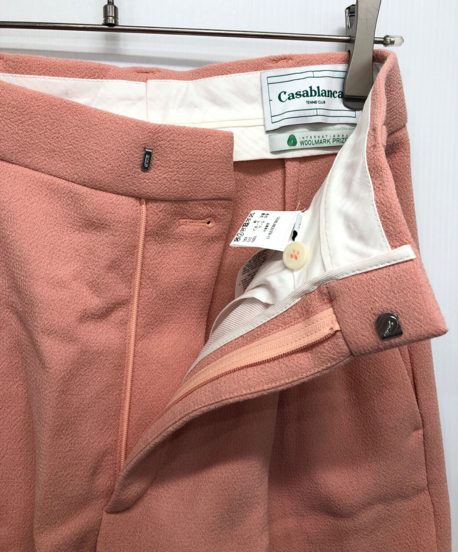 中古・古着通販】CASABLANCA (カサブランカ) タックパンツ ピンク