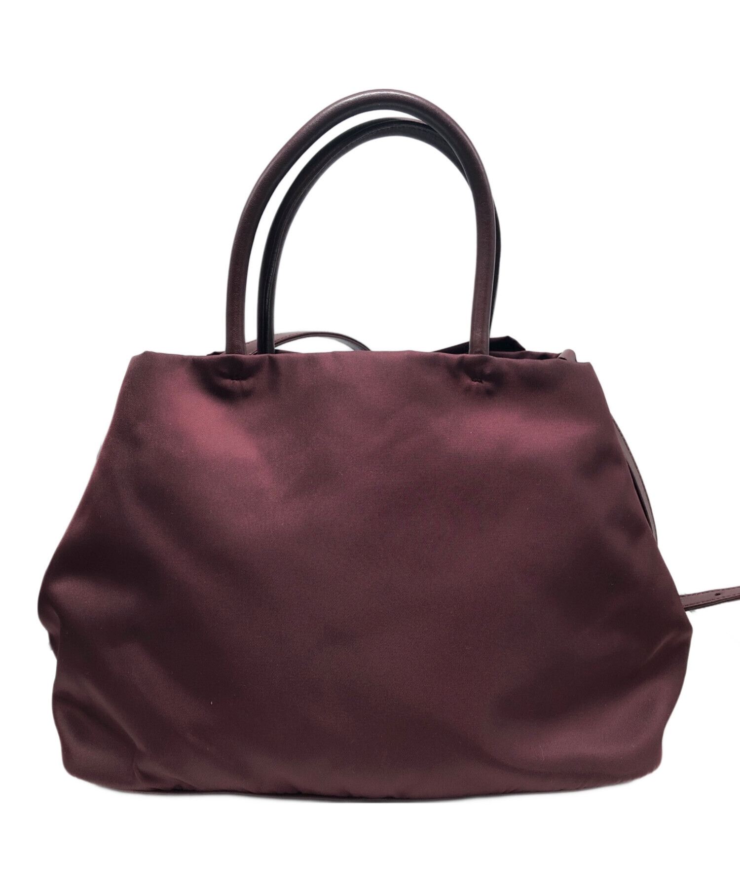 中古・古着通販】PRADA (プラダ) リボンハンドバッグ レッド｜ブランド 