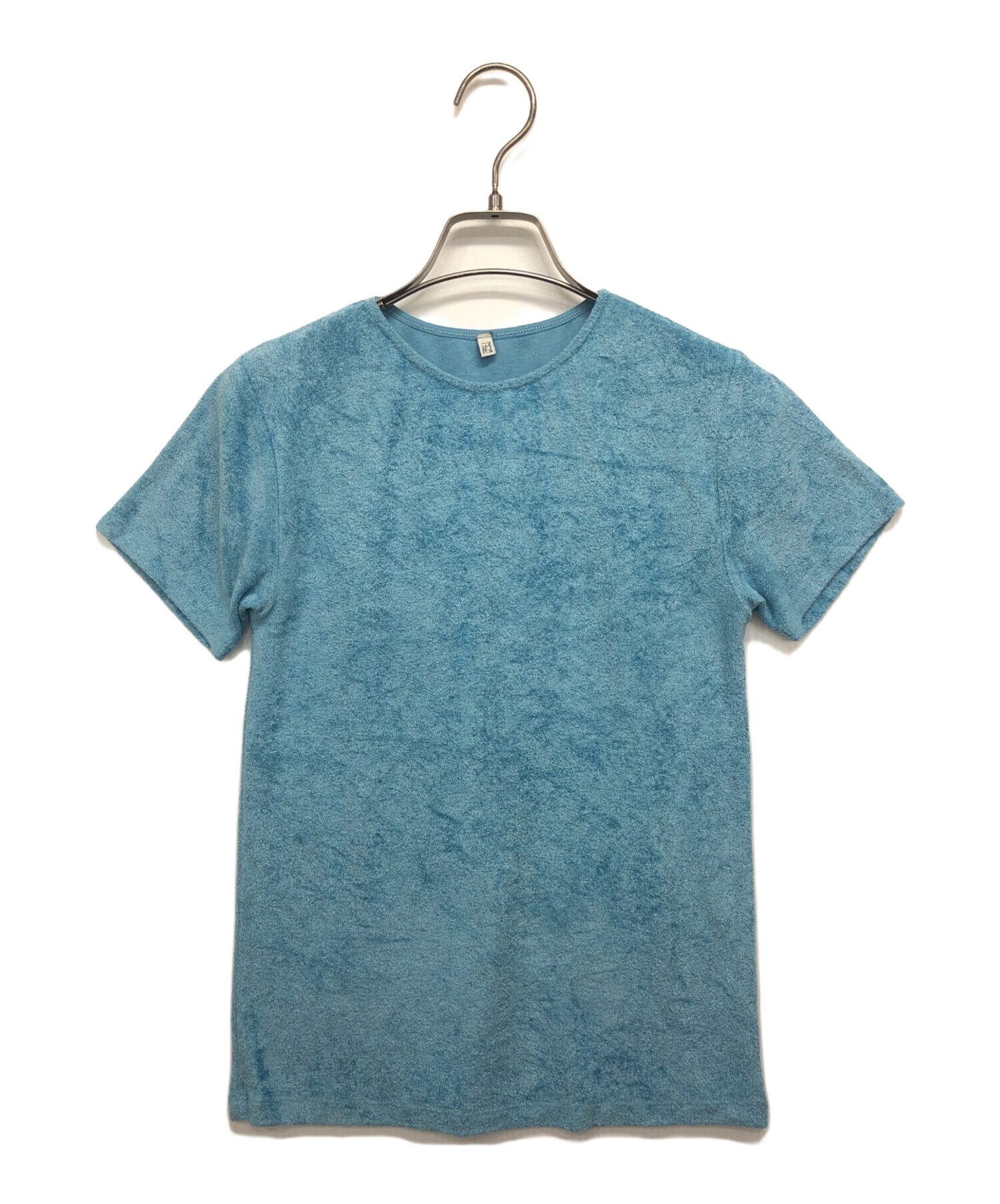 【新品】BASERANGE ベースレンジ カットソー グリーン ブルーオレンジS 中古・古着通販】BASERANGE (ベースレンジ) ベロアカットソー スカイ