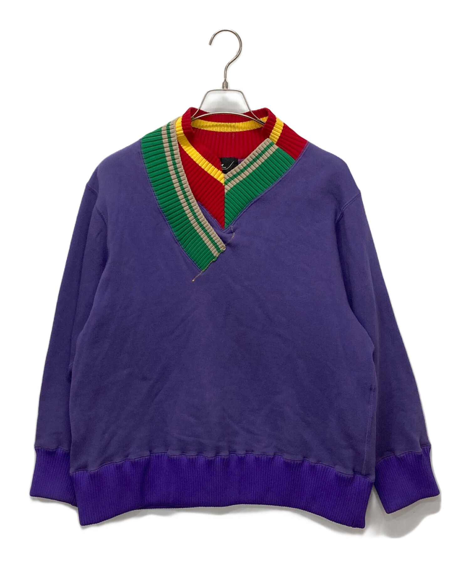 kolor カラー スウェット メンズ 【古着】【中古】 中古・古着通販】KOLOR (カラー) 襟ドッキングスウェット パープル