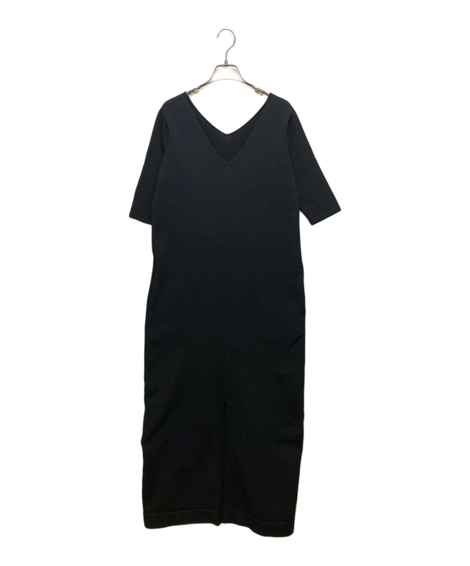 中古・古着通販】forme (フォルメ) ニットワンピース ブラック サイズ 