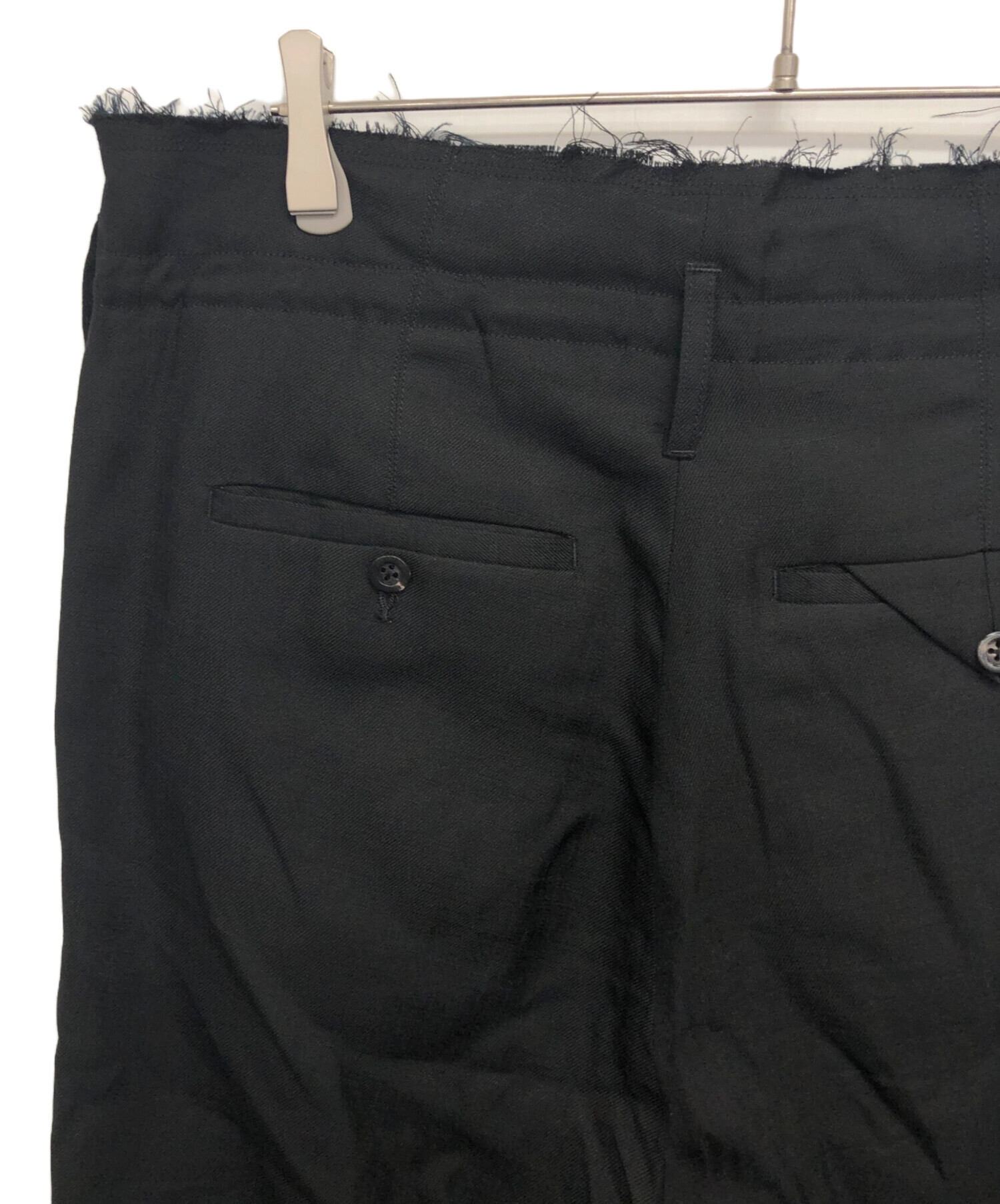 中古・古着通販】ANCELLM (アンセルム) DAMAGE WOOL 2TUCK SLACKS