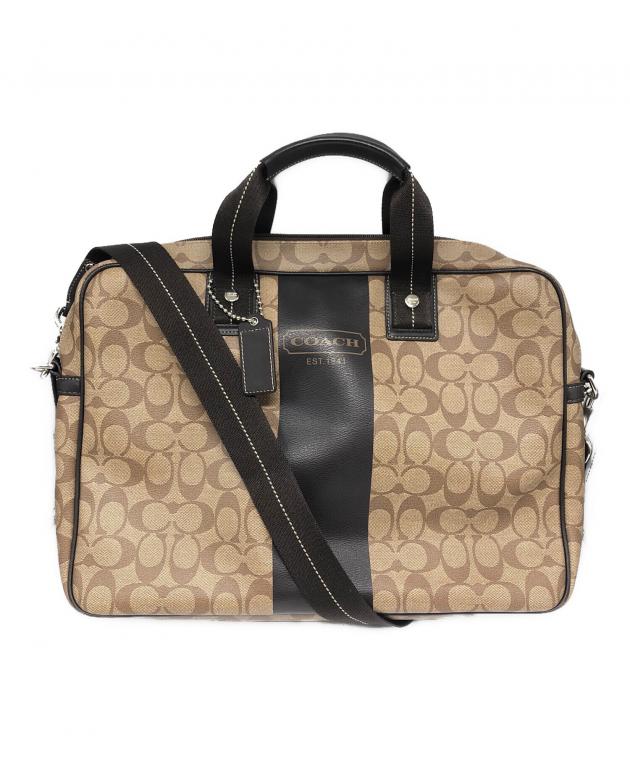 中古・古着通販】COACH (コーチ) ビジネスバッグ ベージュ｜ブランド 