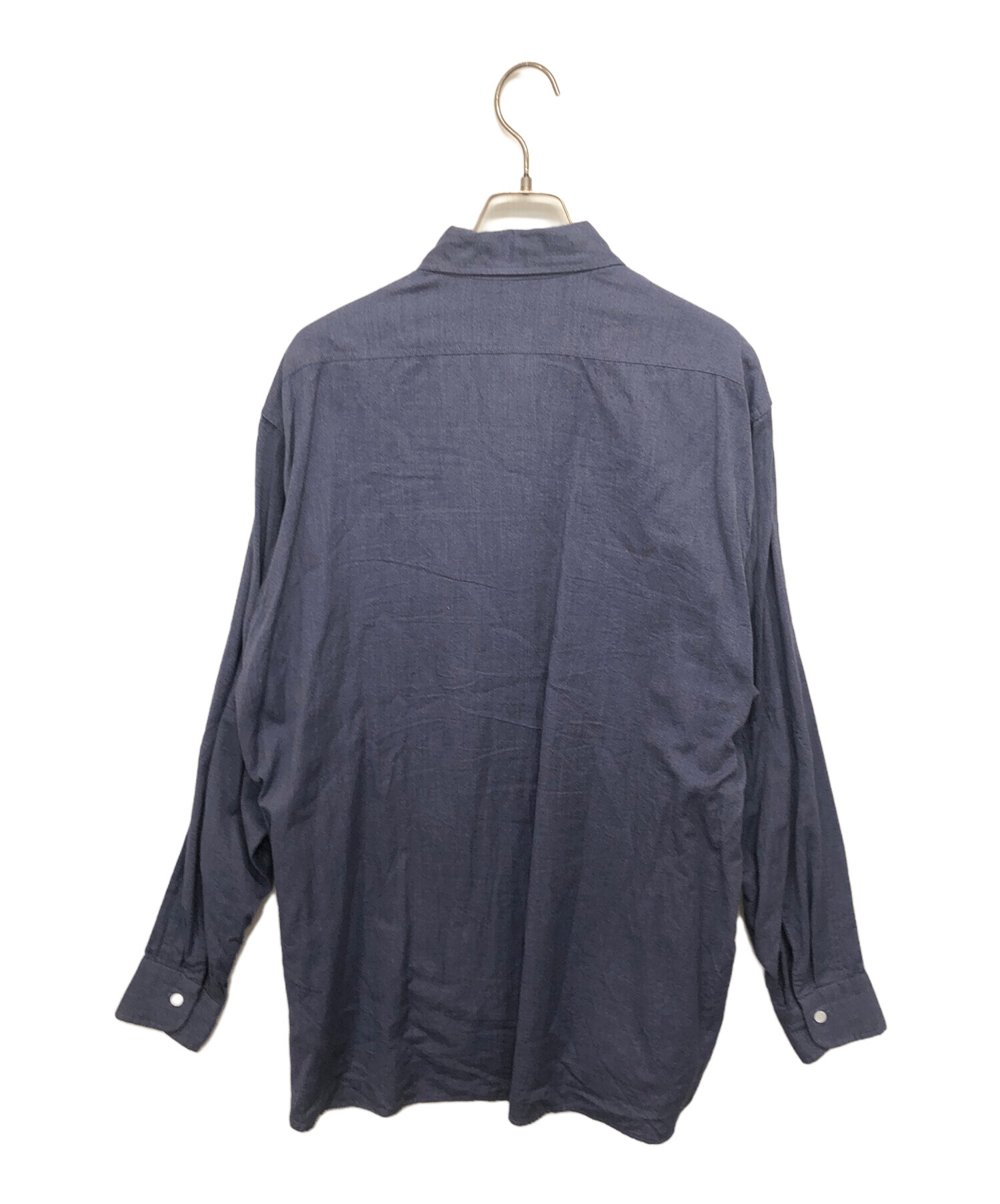 中古・古着通販】COMOLI (コモリ) ヨリ杢ワークシャツ ブルー サイズ 