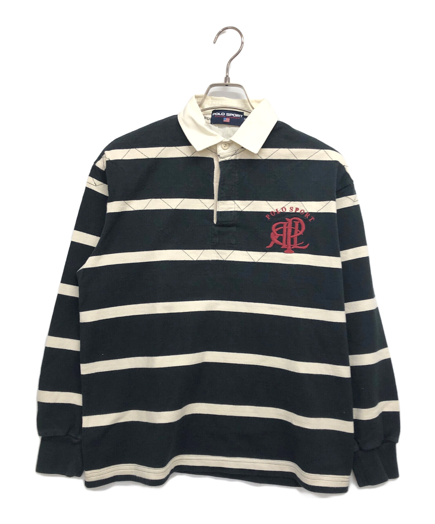 中古・古着通販】POLO SPORT (ポロスポーツ) ラガーシャツ ブラック