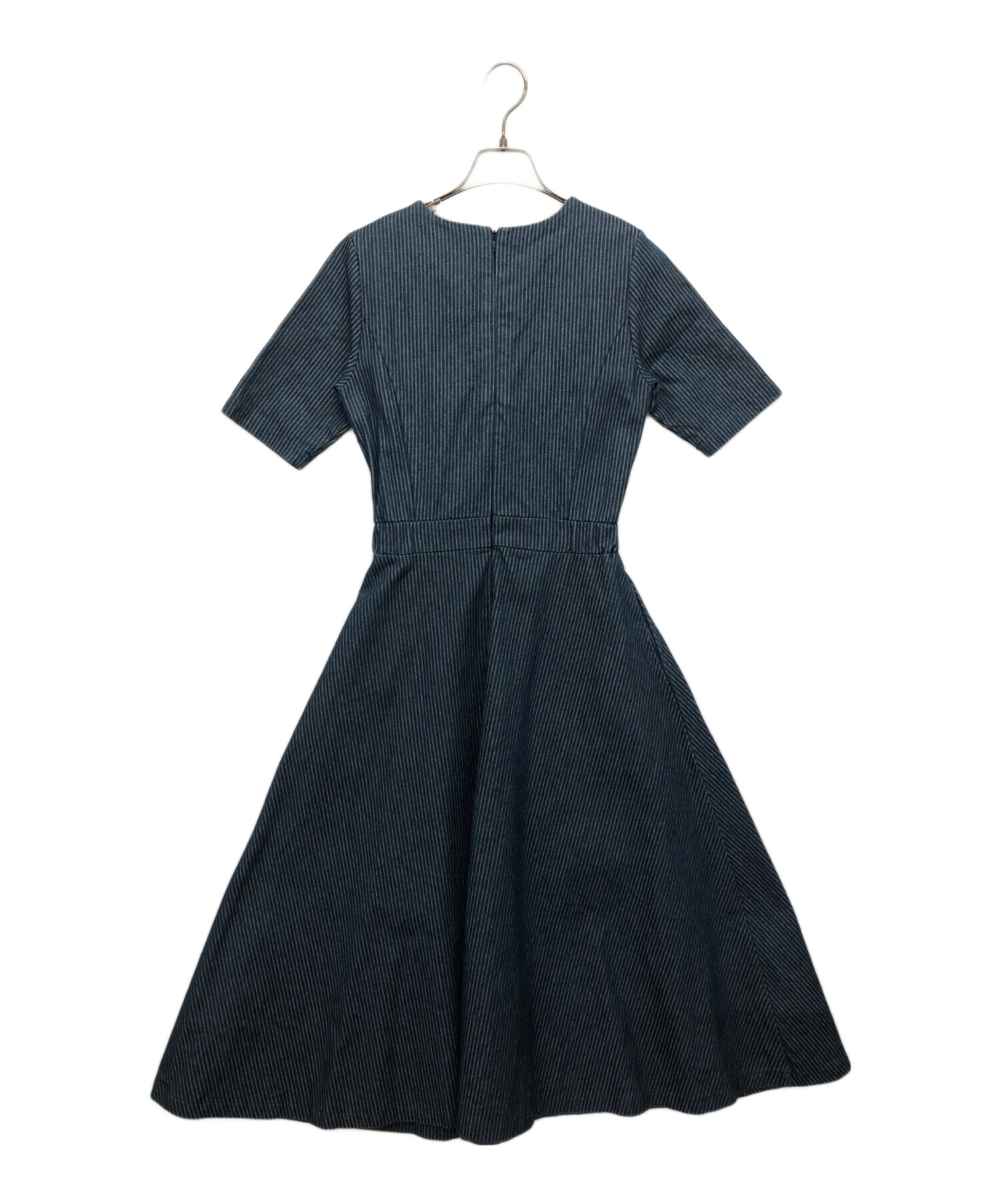 中古・古着通販】Ameri (アメリ) デニムストライプワンピース 