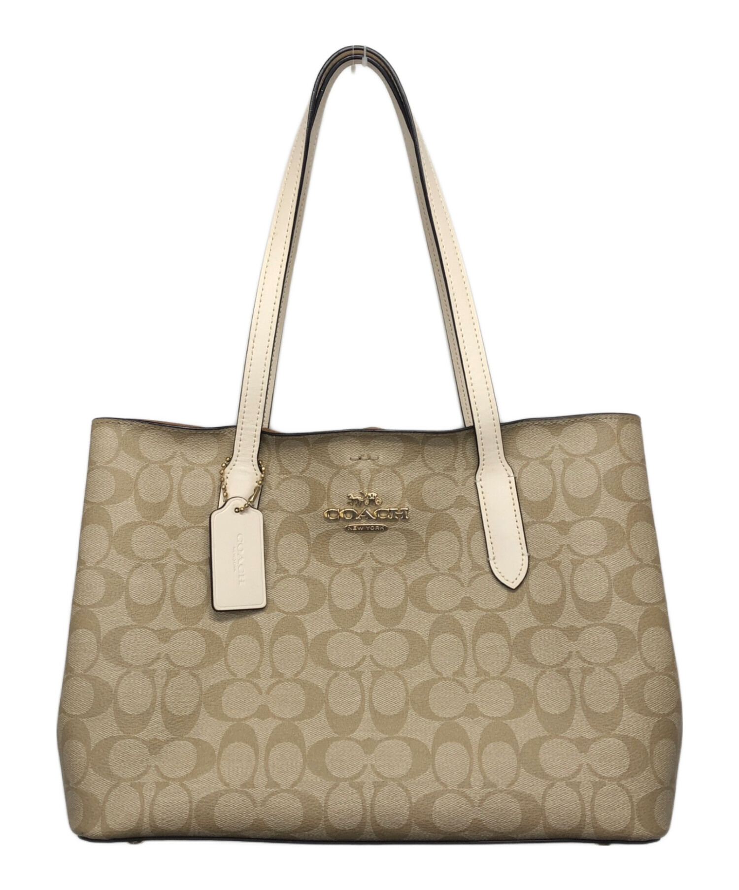 中古・古着通販】COACH (コーチ) シグネチャー2Wayバッグ ベージュ