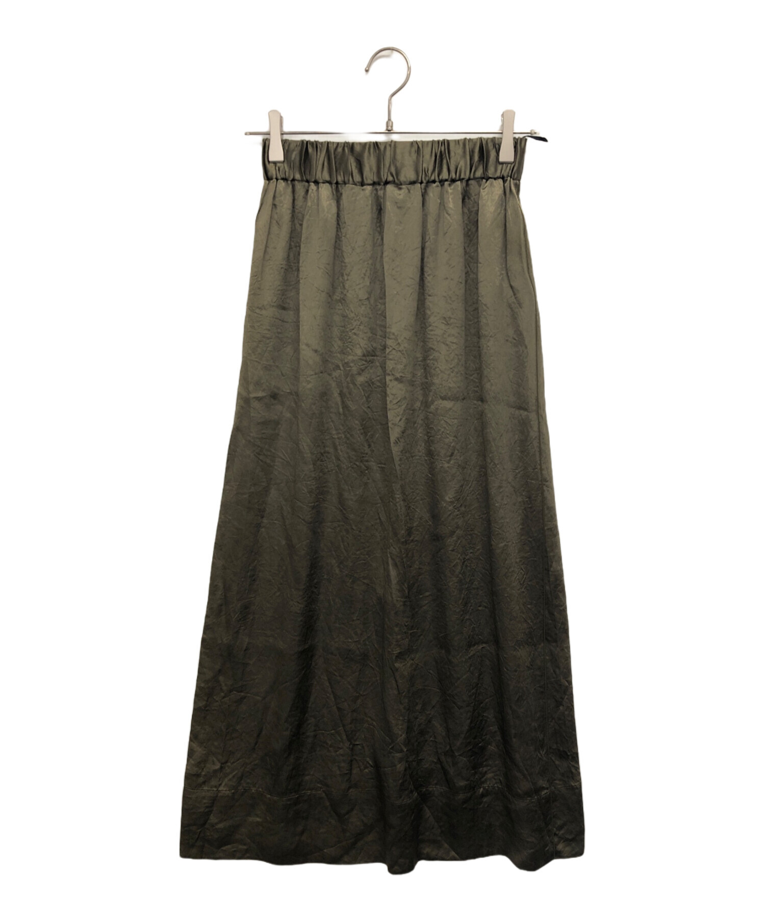 中古・古着通販】SACRA (サクラ) アセテートサテンスカート オリーブ