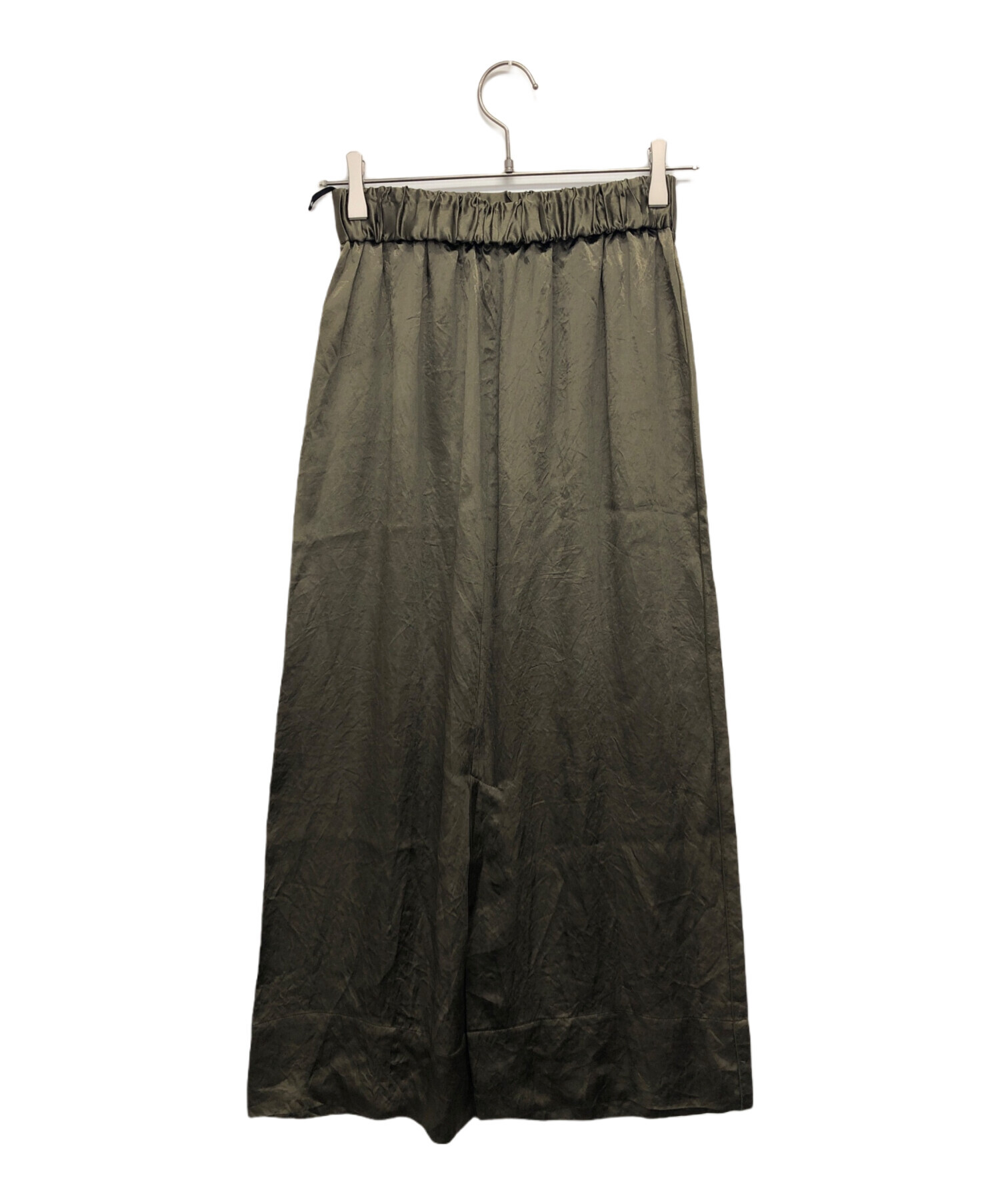 中古・古着通販】SACRA (サクラ) アセテートサテンスカート オリーブ