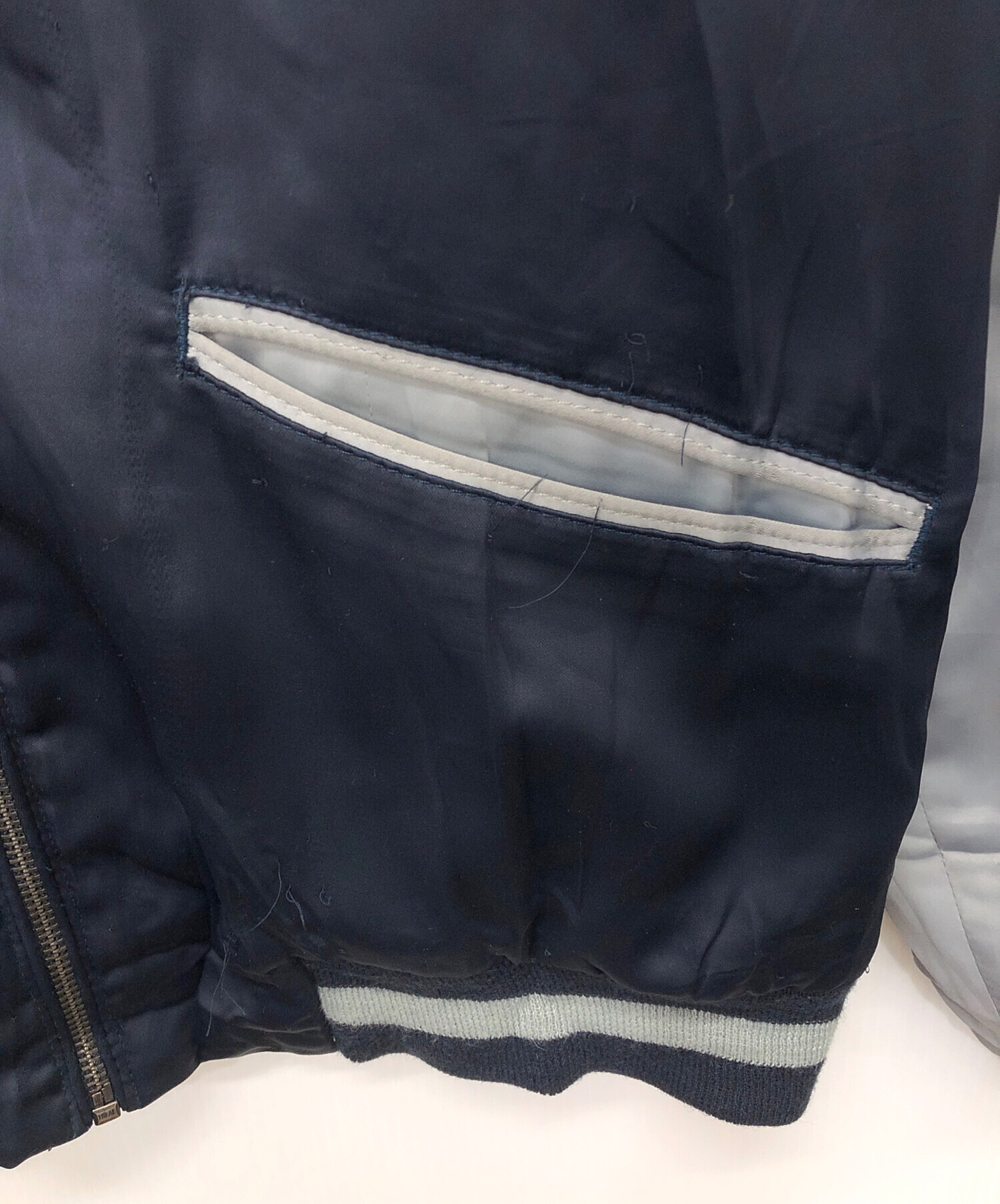 中古・古着通販】EXPRESS (エクスプレス) 鷹刺繍スカジャン ネイビー