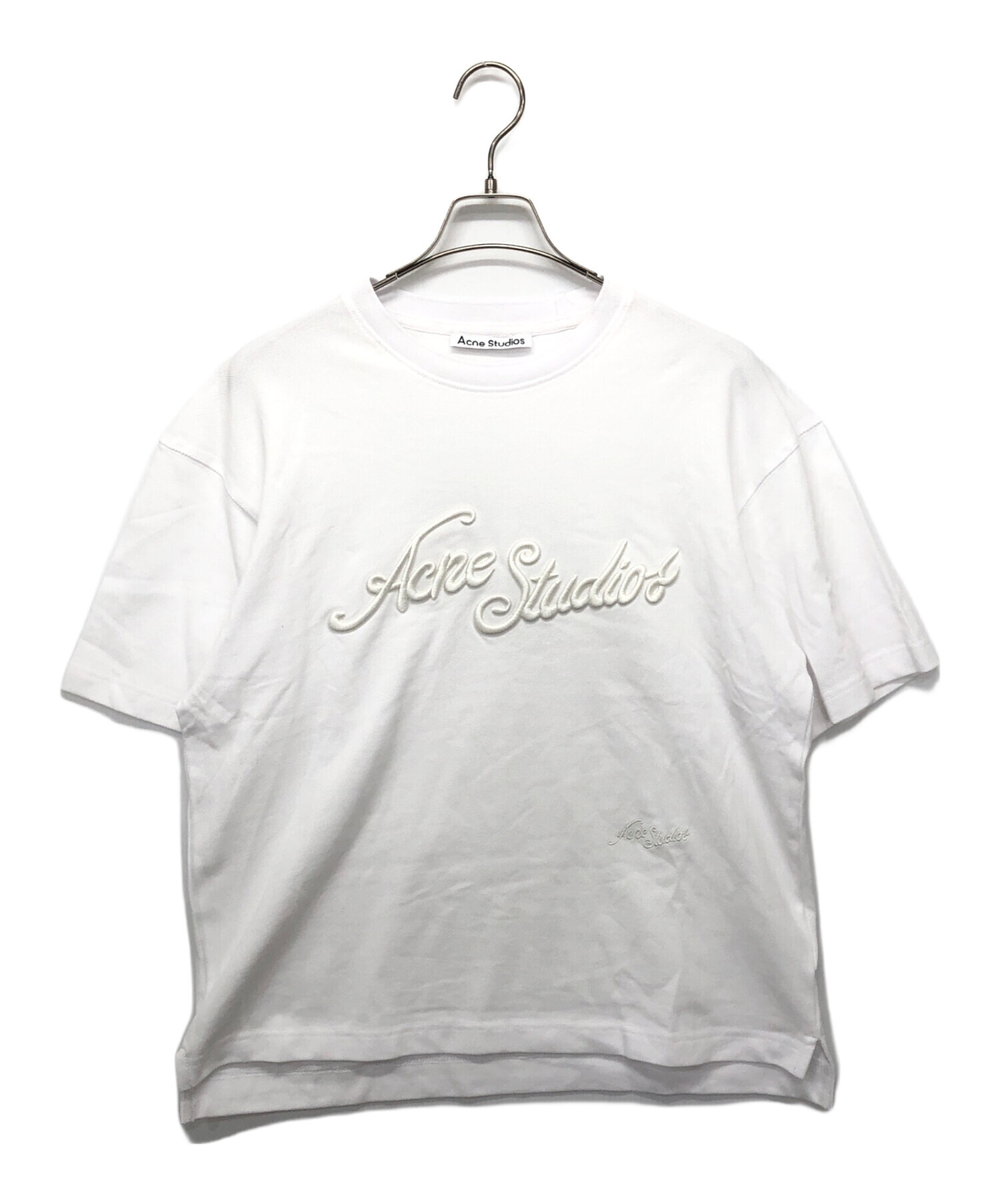 Acne Studios アクネストゥディオズ Tシャツ・カットソー XS 白 【古着】【中古】【送料無料】 Acne Studios - Acne Studios アクネストゥディオズ Tシャツ