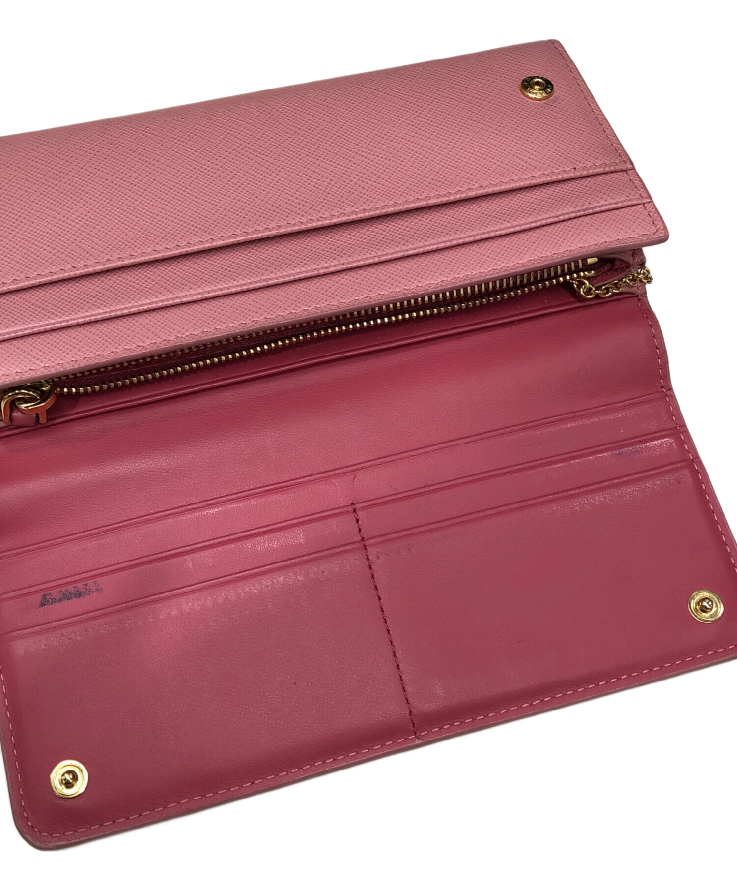中古・古着通販】PRADA (プラダ) SAFFIANO FIOCCO 長財布 ピンク 