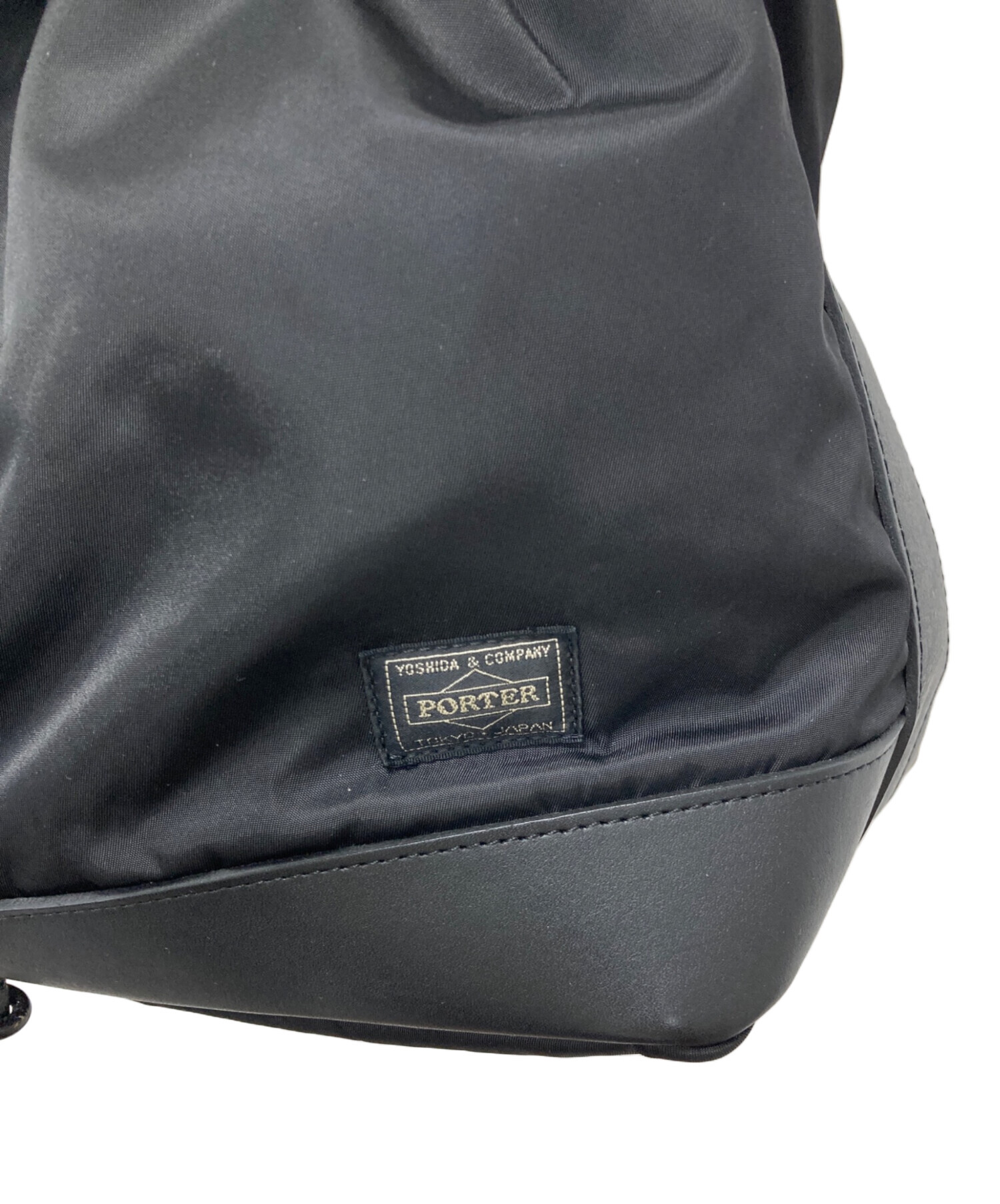 中古・古着通販】PORTER (ポーター) DRAWSTRING BAG (L) ブラック 