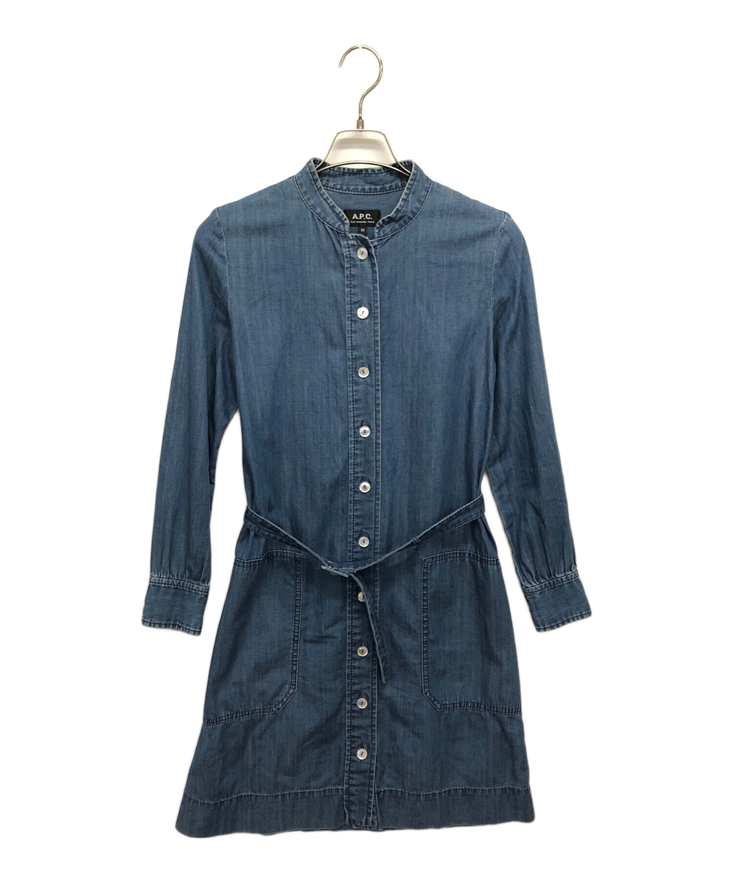 中古・古着通販】A.P.C. (アーペーセー) デニムワンピース インディゴ 