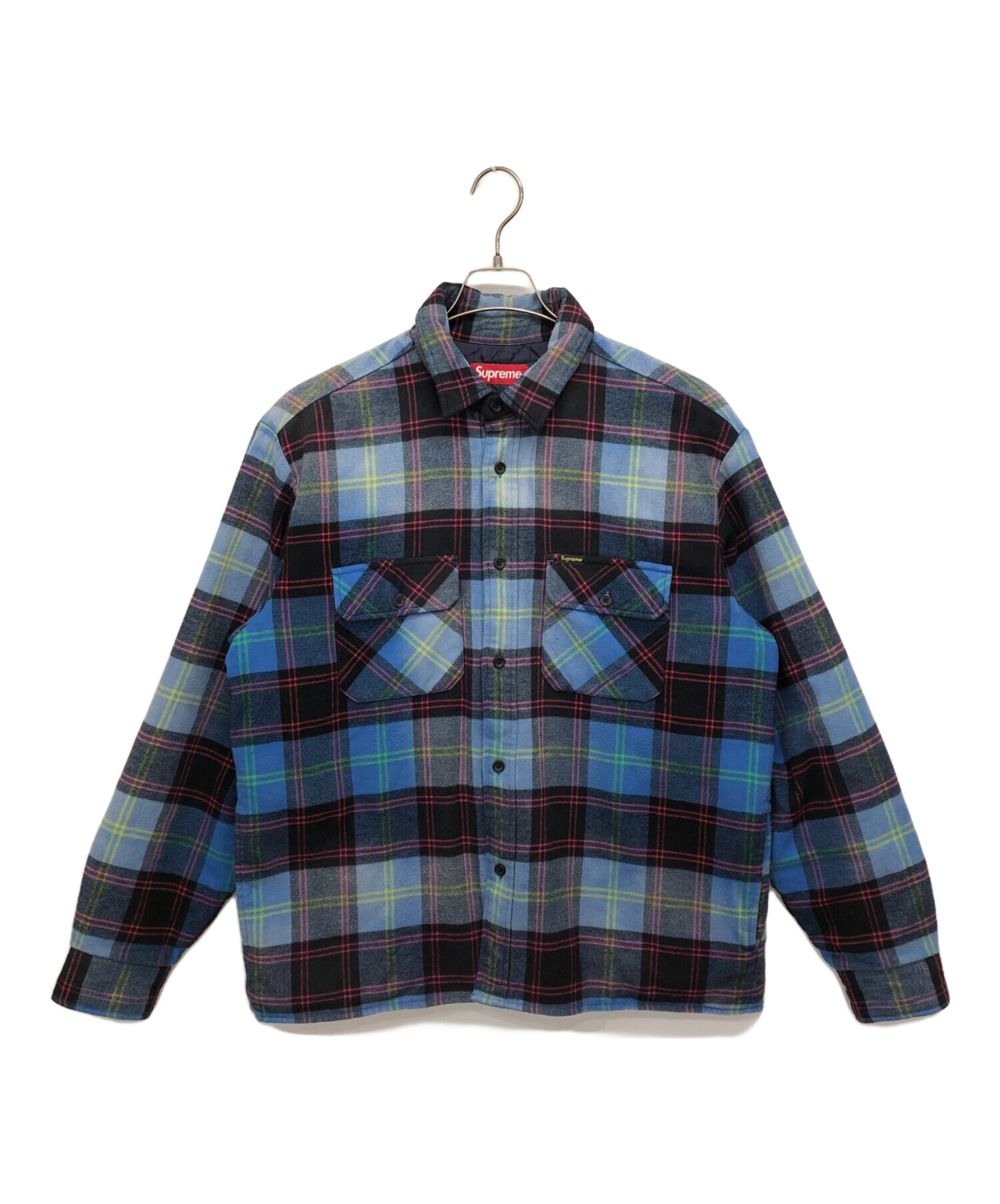 中古・古着通販】SUPREME (シュプリーム) Quilted Plaid Shirt ブルー 