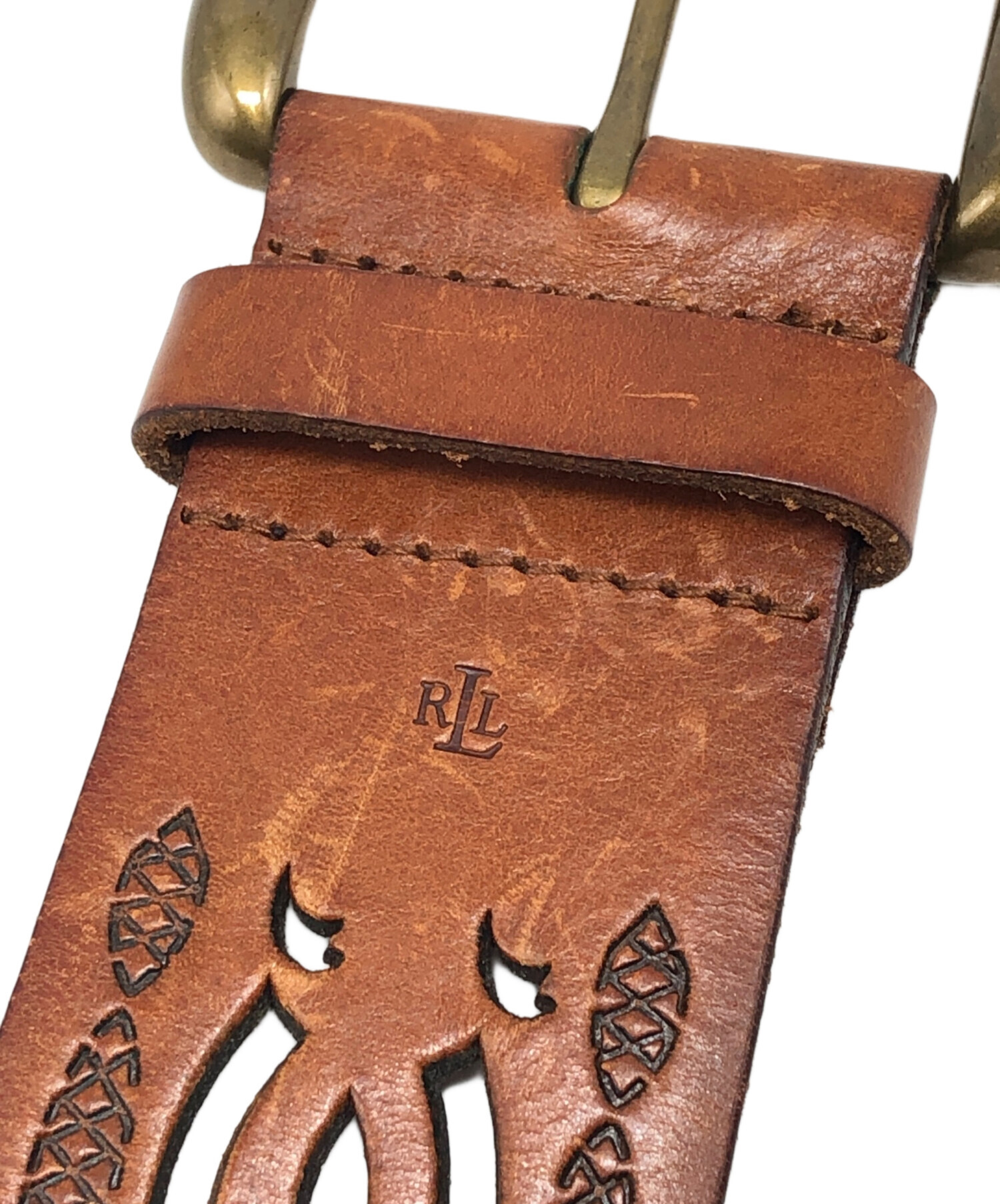 中古・古着通販】RALPH LAUREN (ラルフローレン) レザークラフトベルト