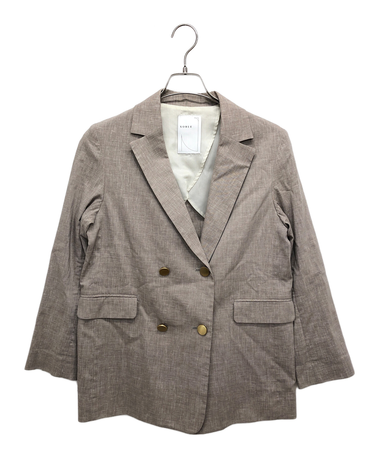 中古・古着通販】Noble (ノーブル) 麻ストレッチピークドラペルダブル