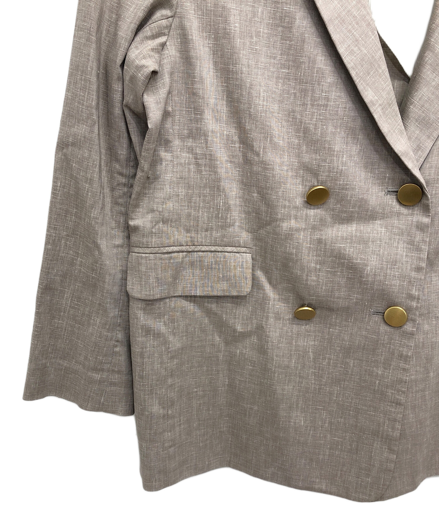 中古・古着通販】Noble (ノーブル) 麻ストレッチピークドラペルダブル