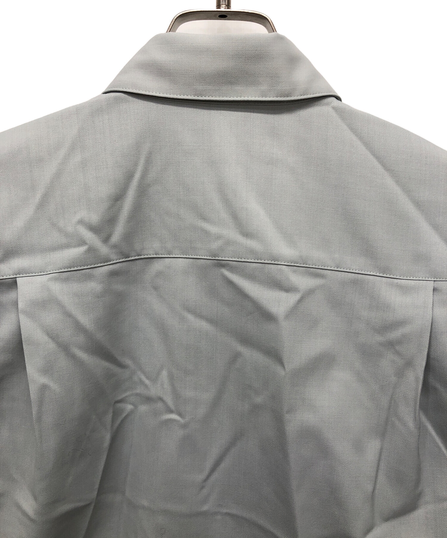 ebure エブール ポリウールツイル ブラウス 半袖シャツ 黒 2023年製