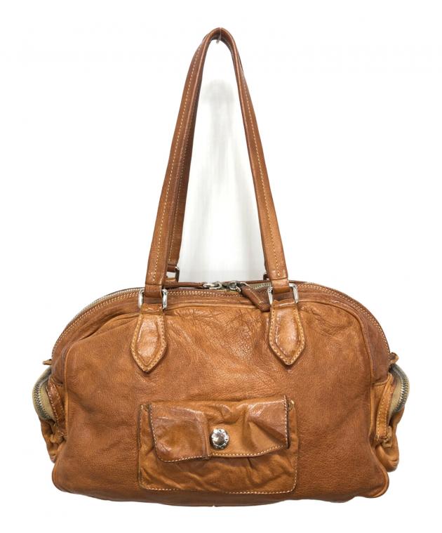 中古・古着通販】PRADA (プラダ) ウォッシュ加工レザーハンドバッグ