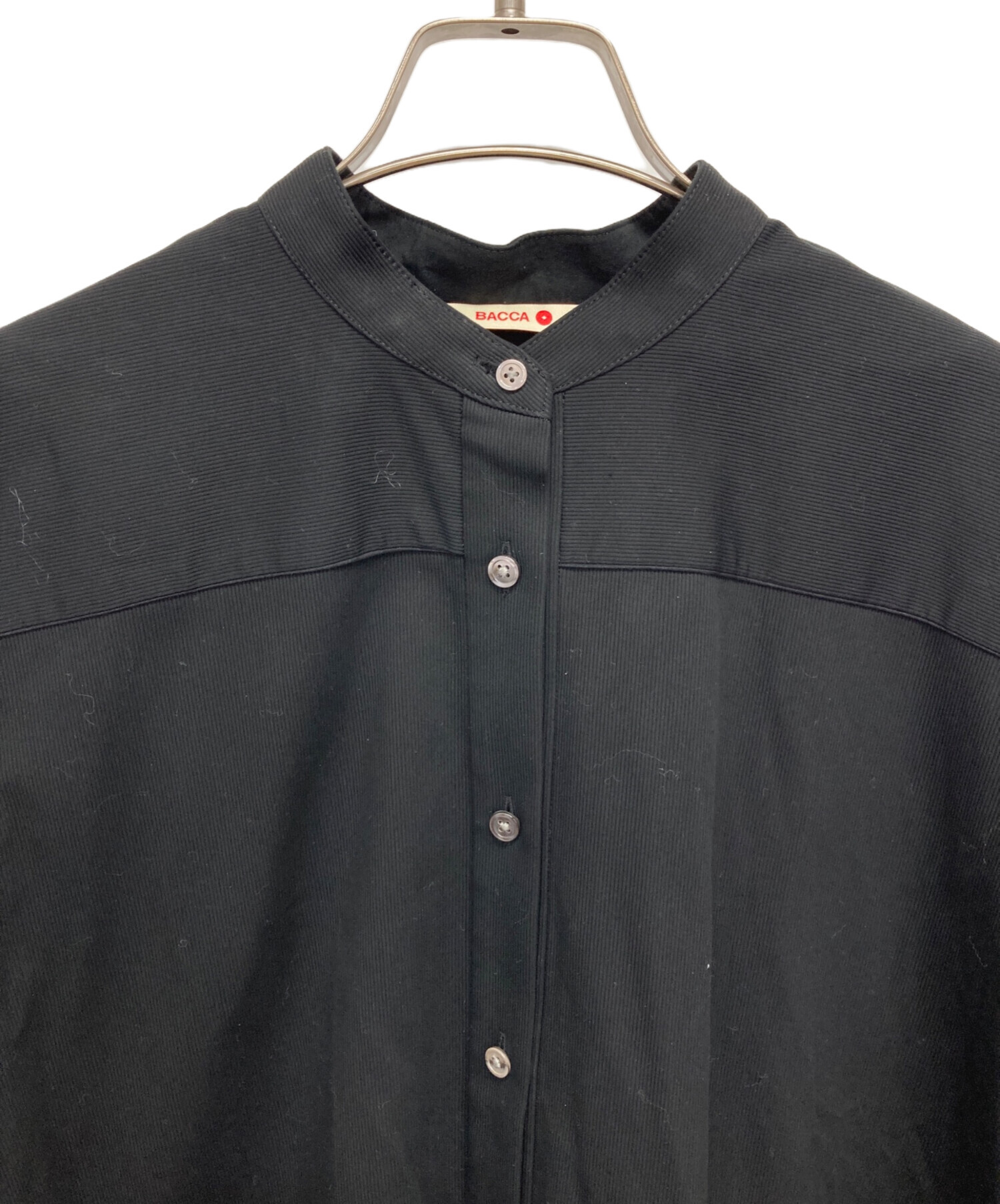 中古・古着通販】BACCA (バッカ) コットンピケシャツドレス ブラック