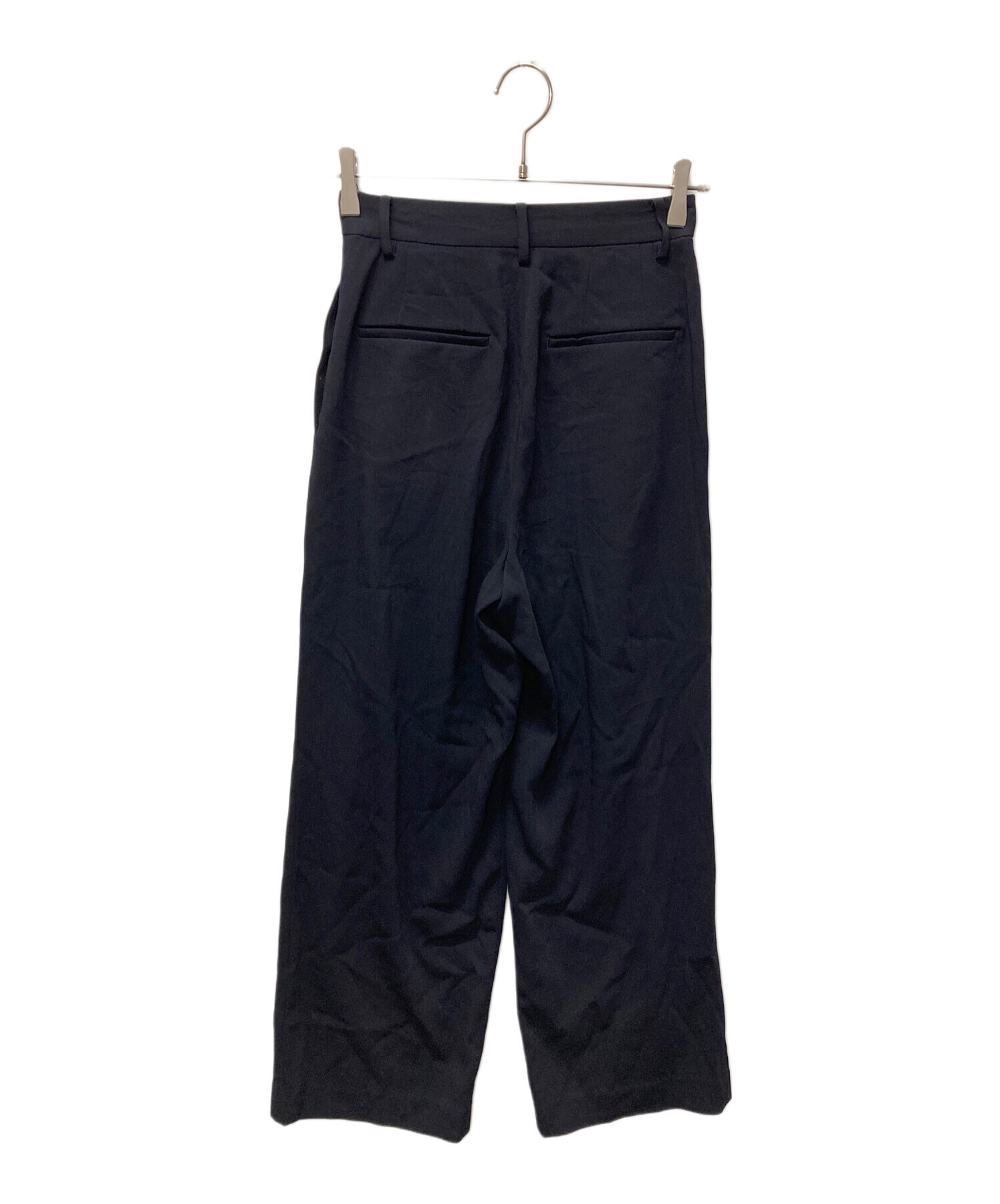 中古・古着通販】Plage (プラージュ) Georgette Tuck パンツ ネイビー 