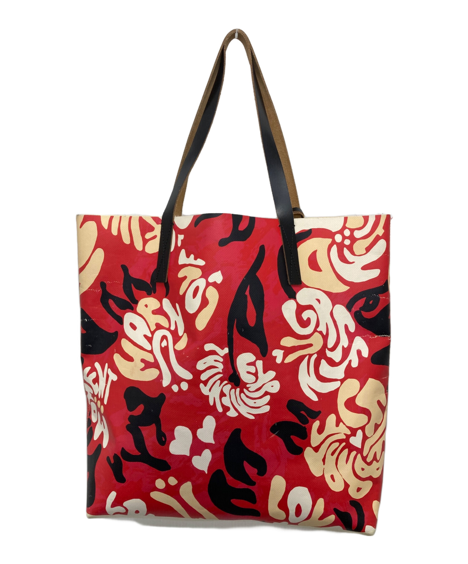 中古・古着通販】MARNI (マルニ) PVC FLORAL SHOPPER レッド｜ブランド
