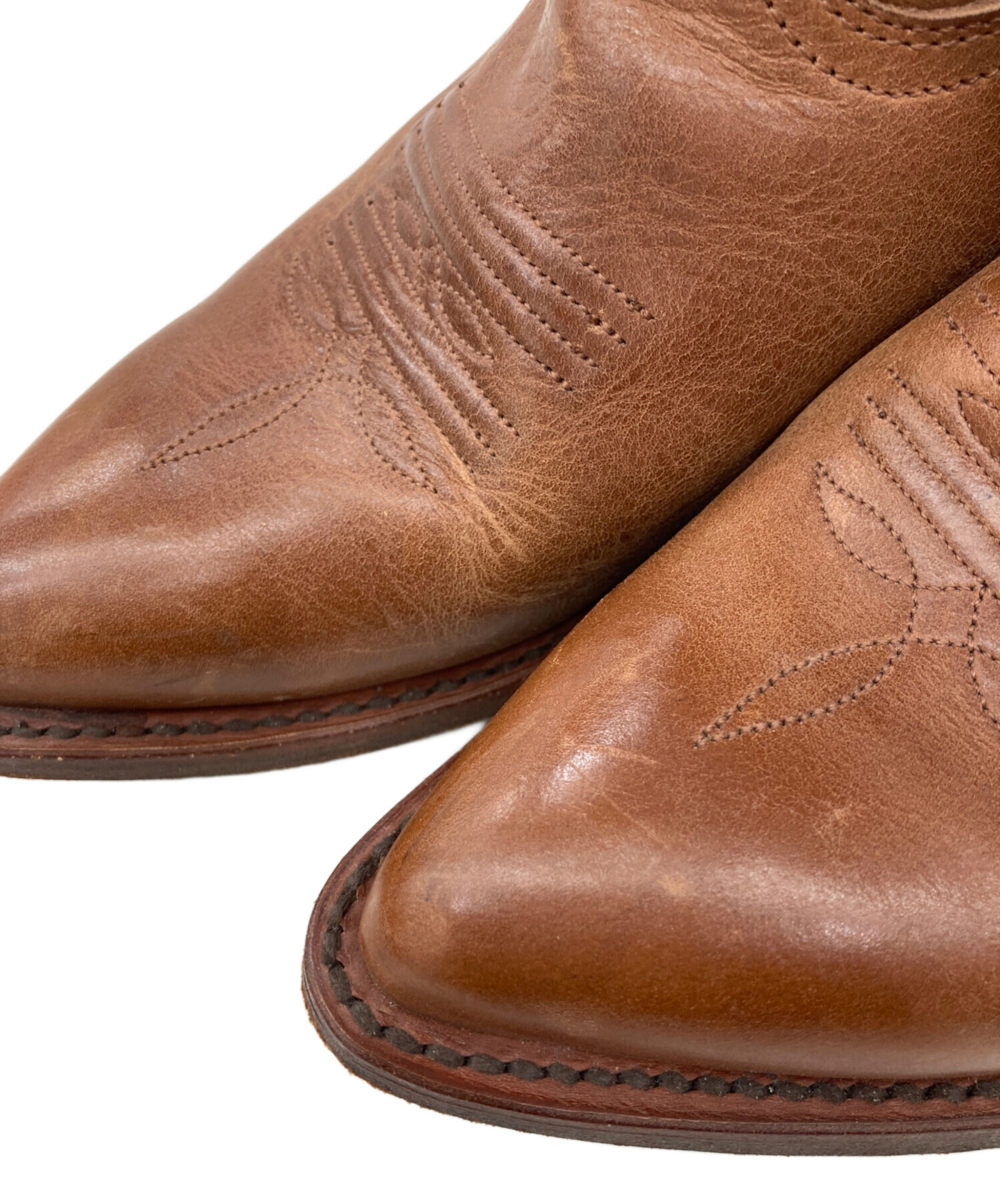 美品！【FRYE】フライ　ウエスタンブーツ　ライトブラウン　24cm 中古・古着通販】FRYE (フライ) ウェスタンブーツ ブラウン サイズ