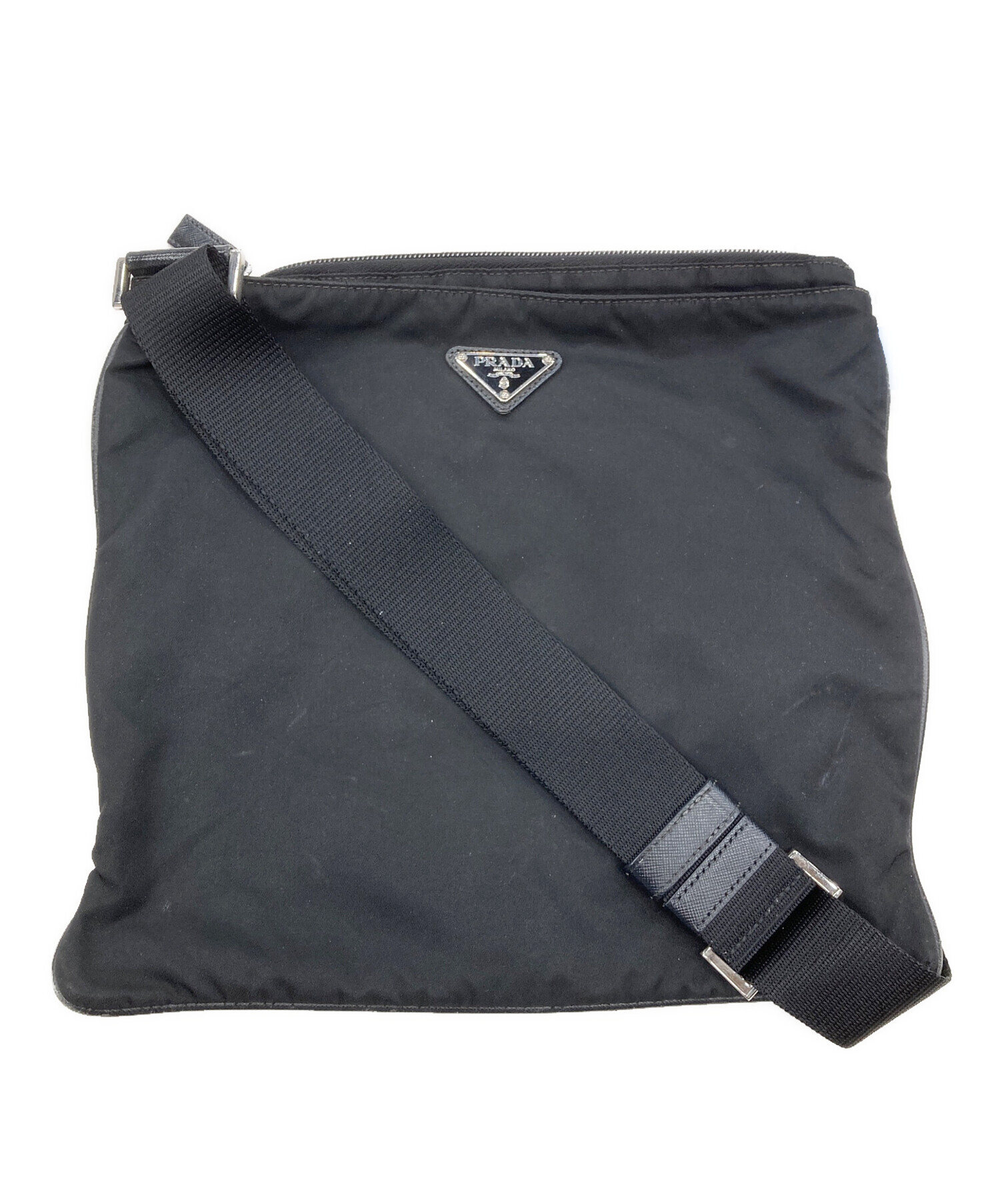 美品譲渡 PRADA ブラック ショルダーバッグ 中古・古着通販】PRADA (プラダ) ショルダーバッグ ブラック