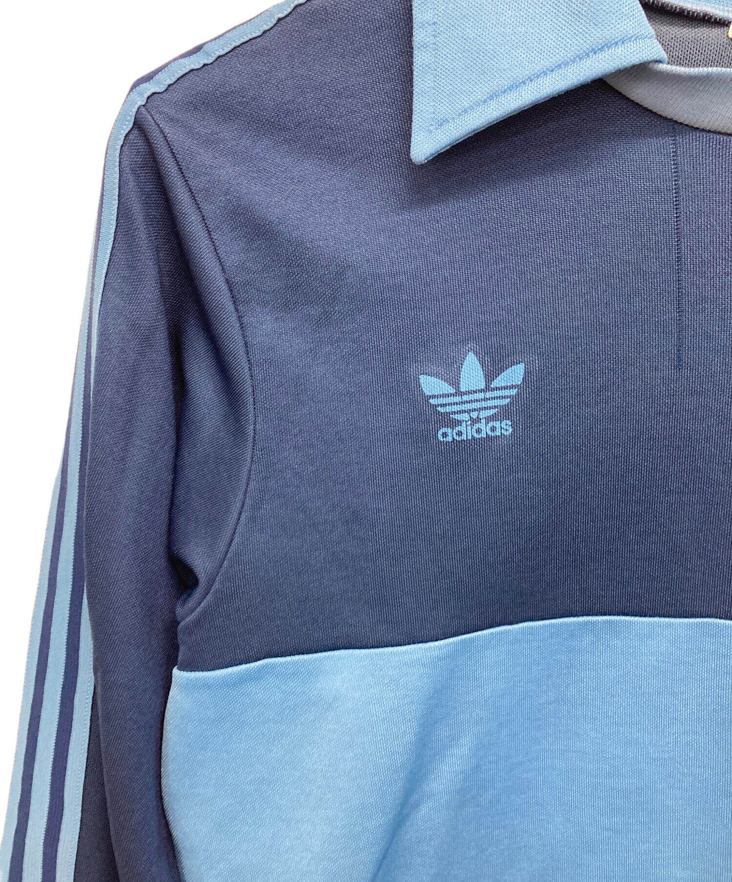 中古・古着通販】adidas (アディダス) 80's切替ゲームシャツ ブルー
