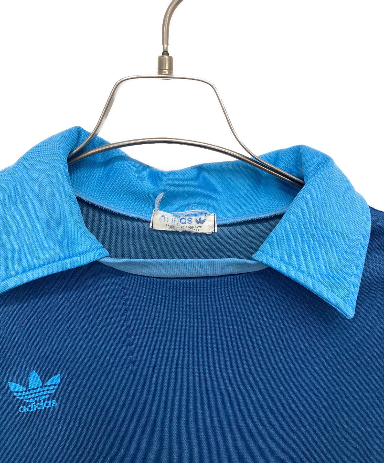 中古・古着通販】adidas (アディダス) 80's切替ゲームシャツ ブルー