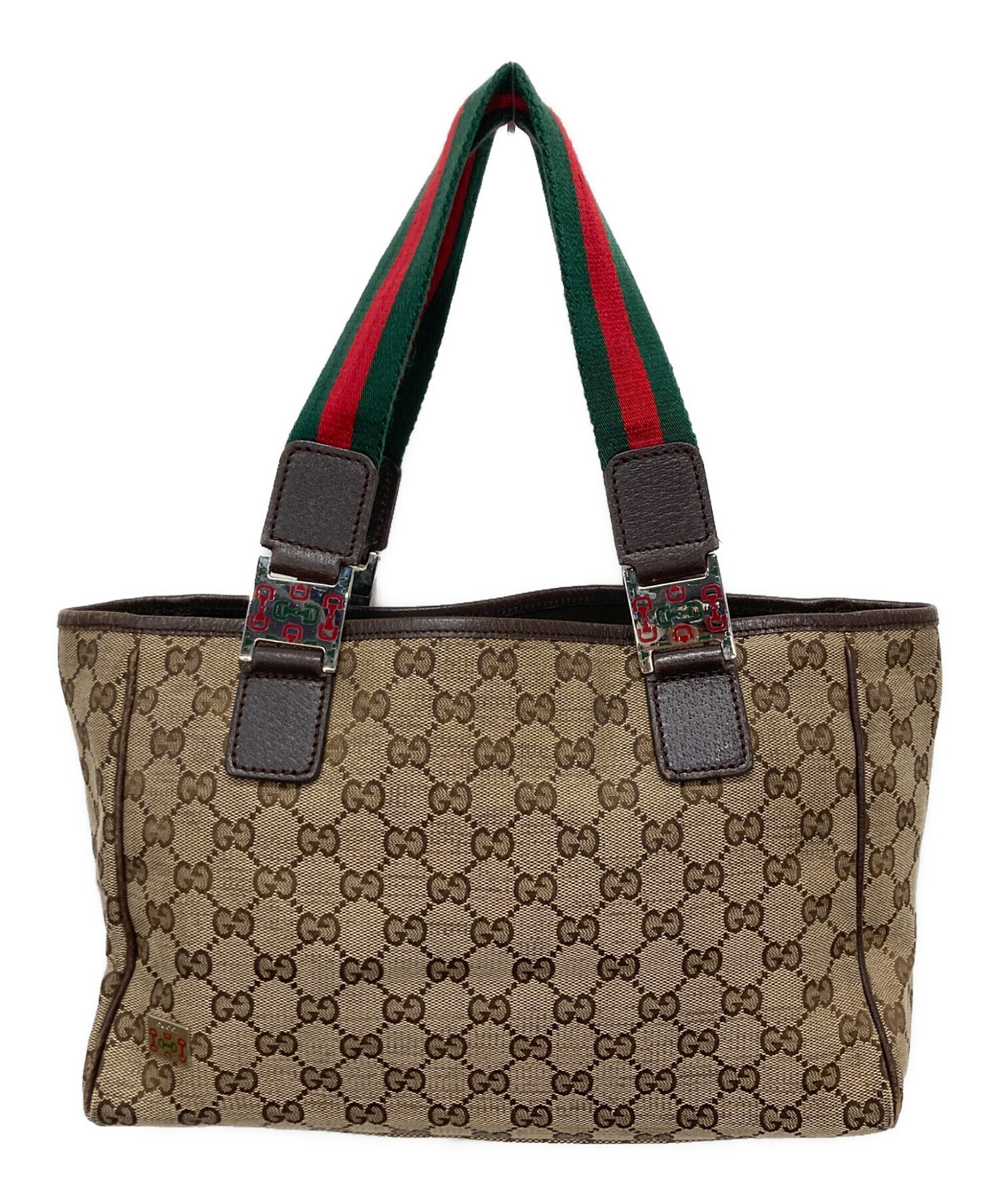 中古・古着通販】GUCCI (グッチ) シェリーラインGG柄トートバッグ