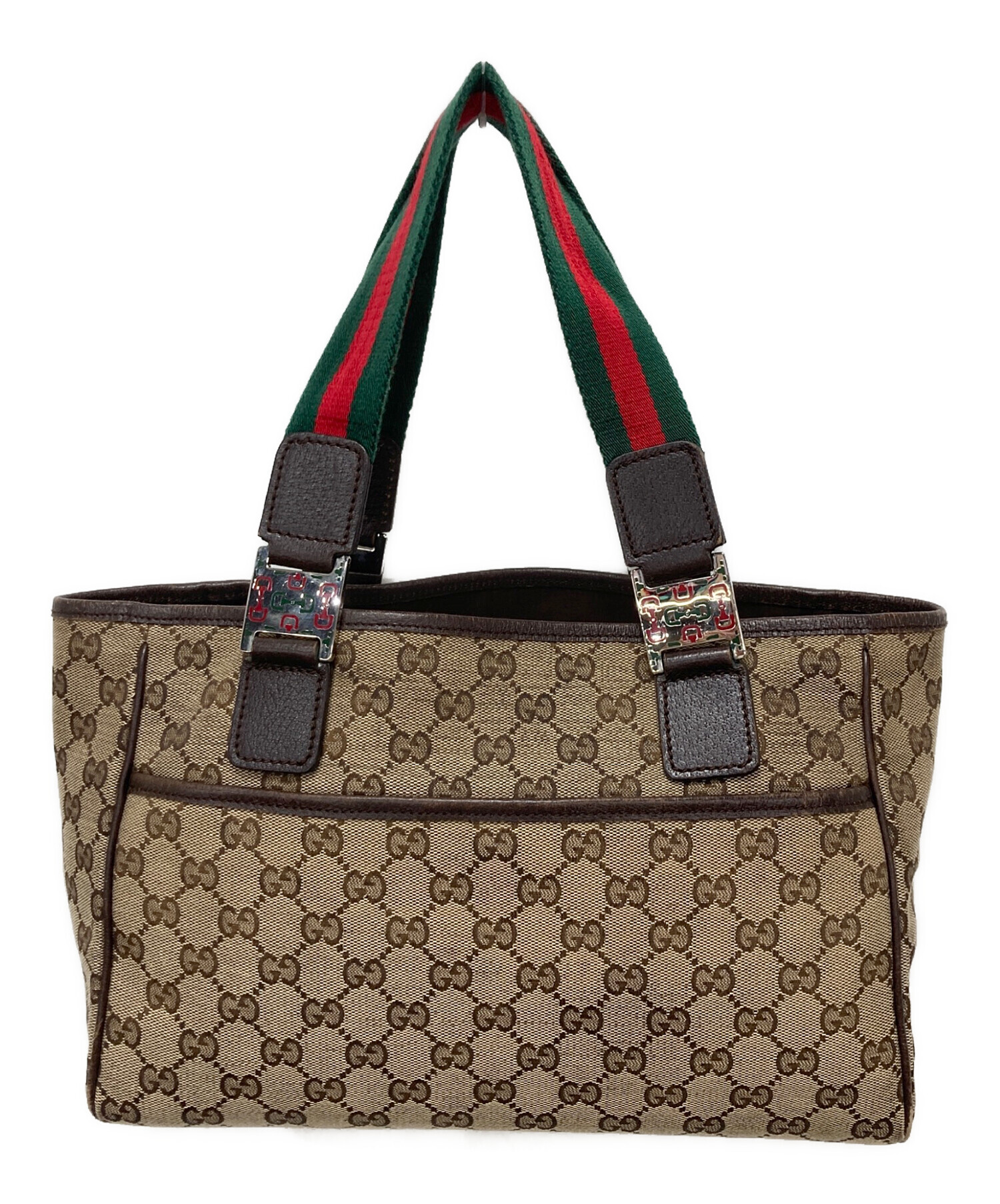 中古・古着通販】GUCCI (グッチ) シェリーラインGG柄トートバッグ 