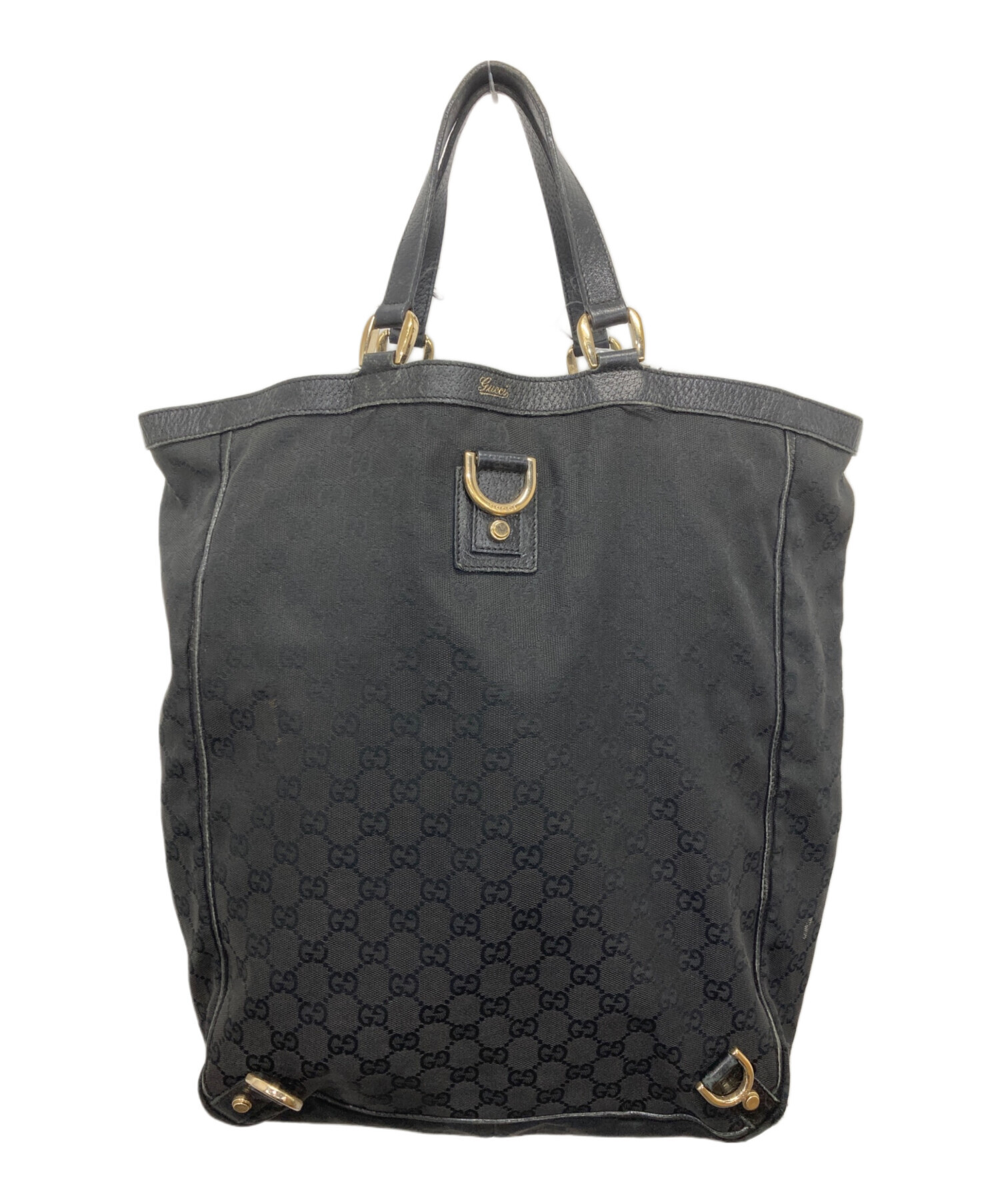 中古・古着通販】GUCCI (グッチ) アビー/GG柄トートバッグ ブラック