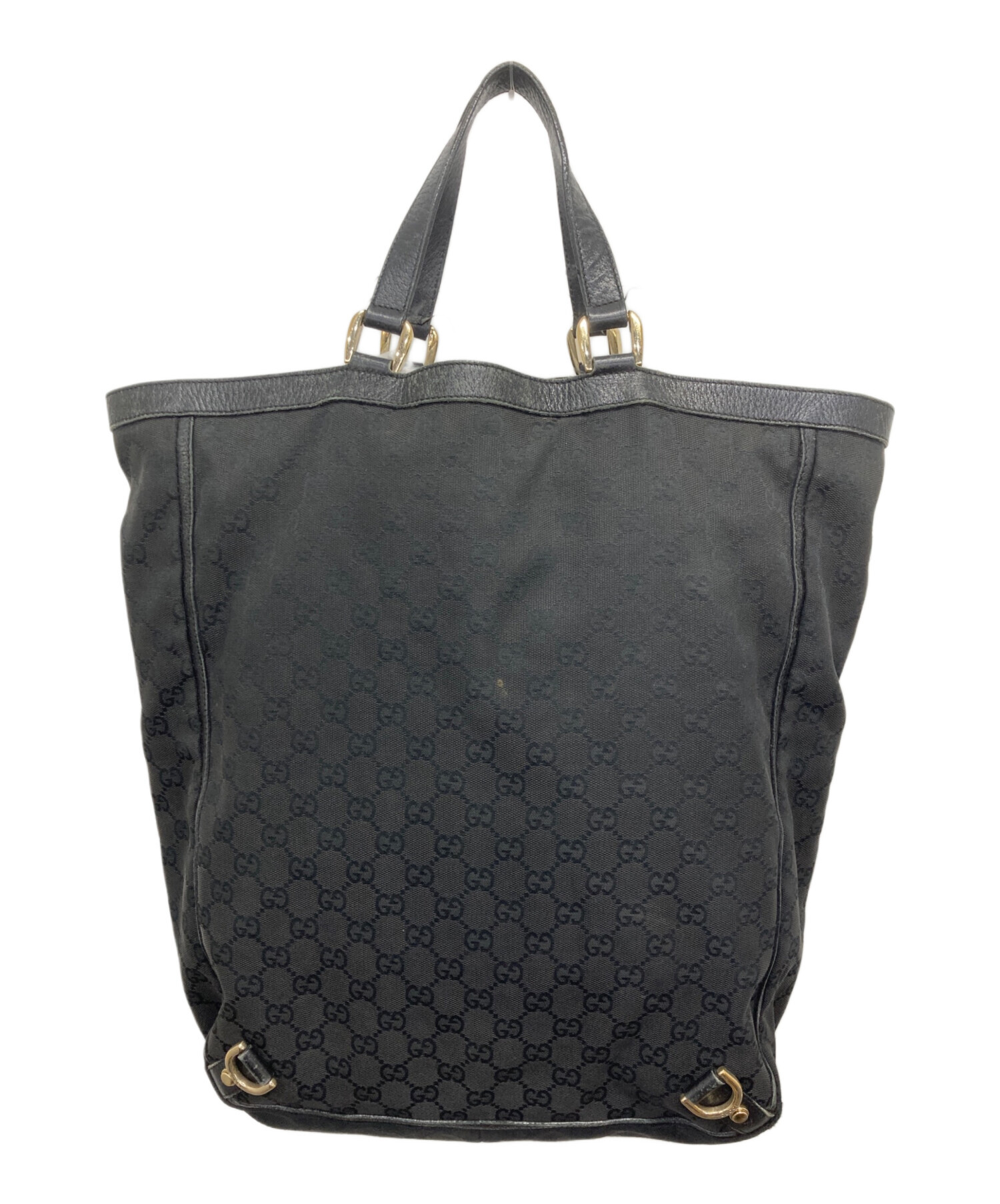 グッチ　アビー　トートバッグ 中古・古着通販】GUCCI (グッチ) アビー/GG柄トートバッグ ブラック