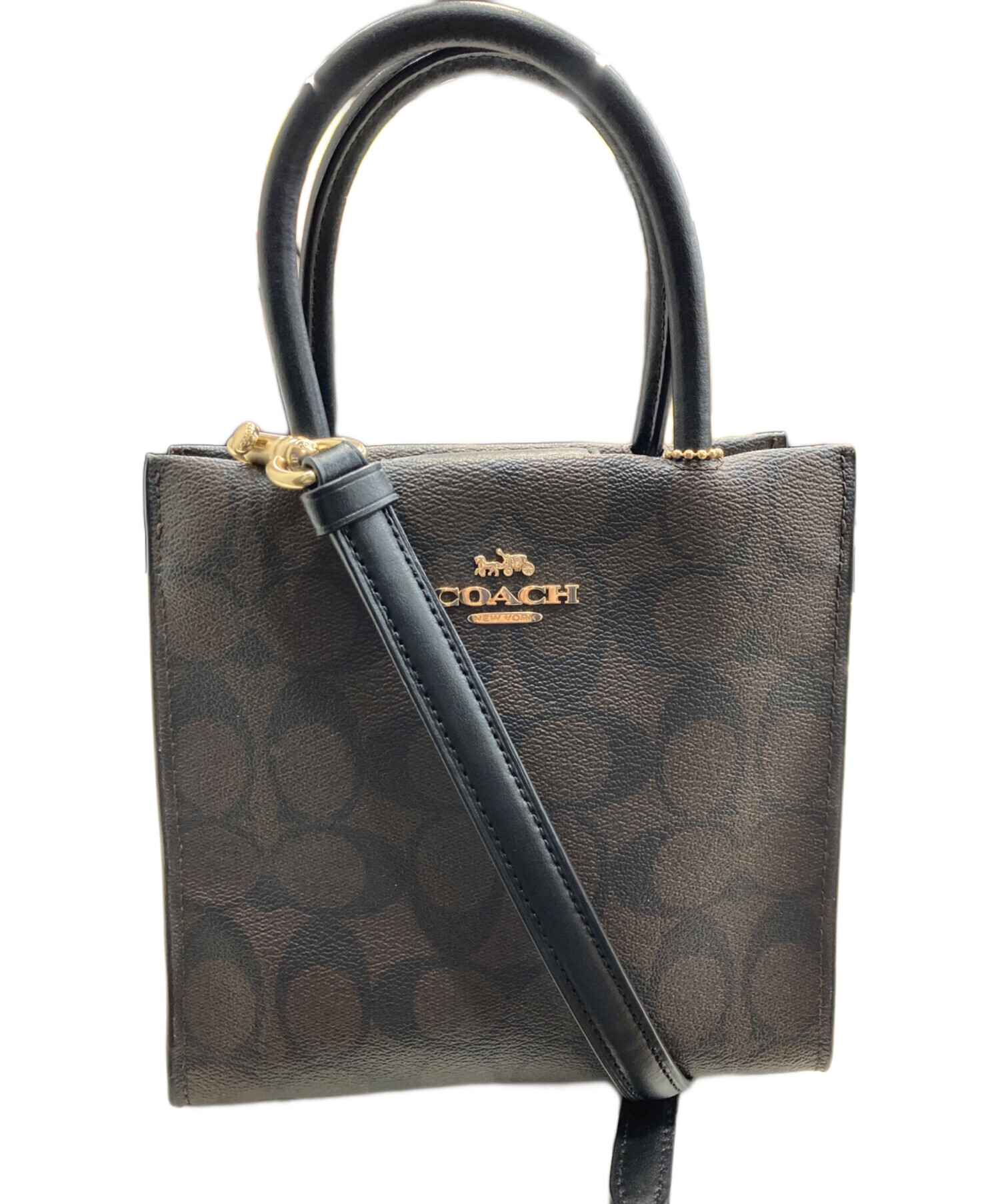 中古・古着通販】COACH (コーチ) ミニ キャリー/シグネチャー2WAY 