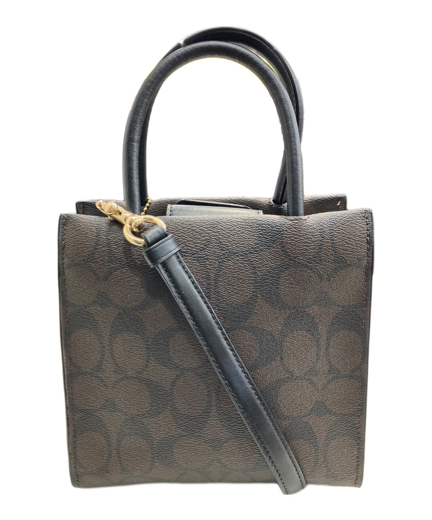 中古・古着通販】COACH (コーチ) ミニ キャリー/シグネチャー2WAY 
