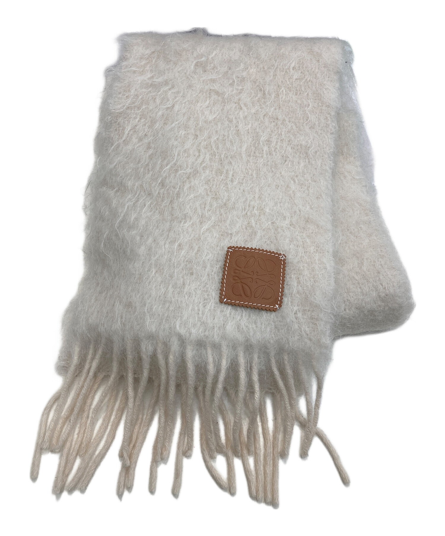 中古・古着通販】LOEWE (ロエベ) モヘアマフラー ホワイト｜ブランド