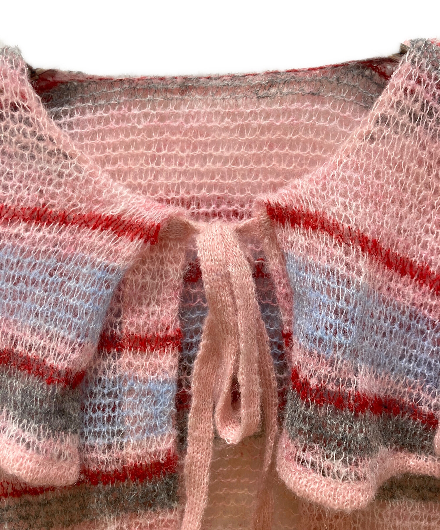 中古・古着通販】POPPY (ポピー) Low gauge border knit ピンク サイズ