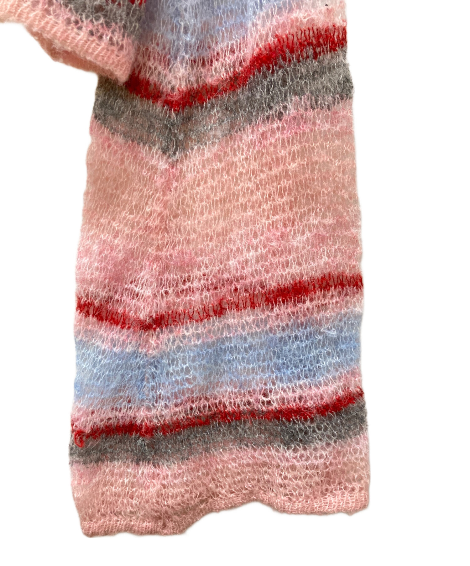 中古・古着通販】POPPY (ポピー) Low gauge border knit ピンク サイズ