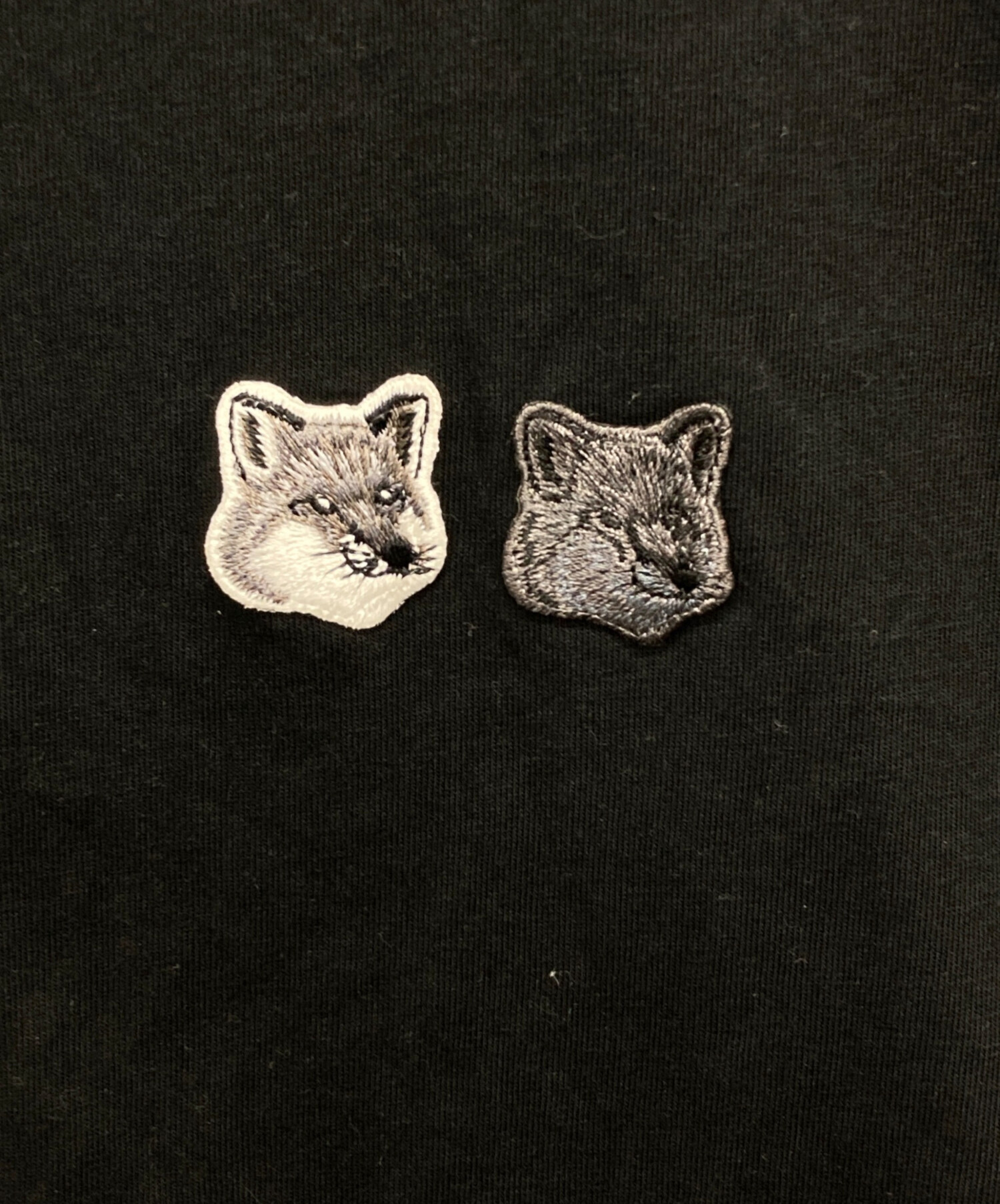 メゾンキツネ 刺繍 メゾンキツネ MAISON KITSUNE XXLサイズ 刺繍狐 T